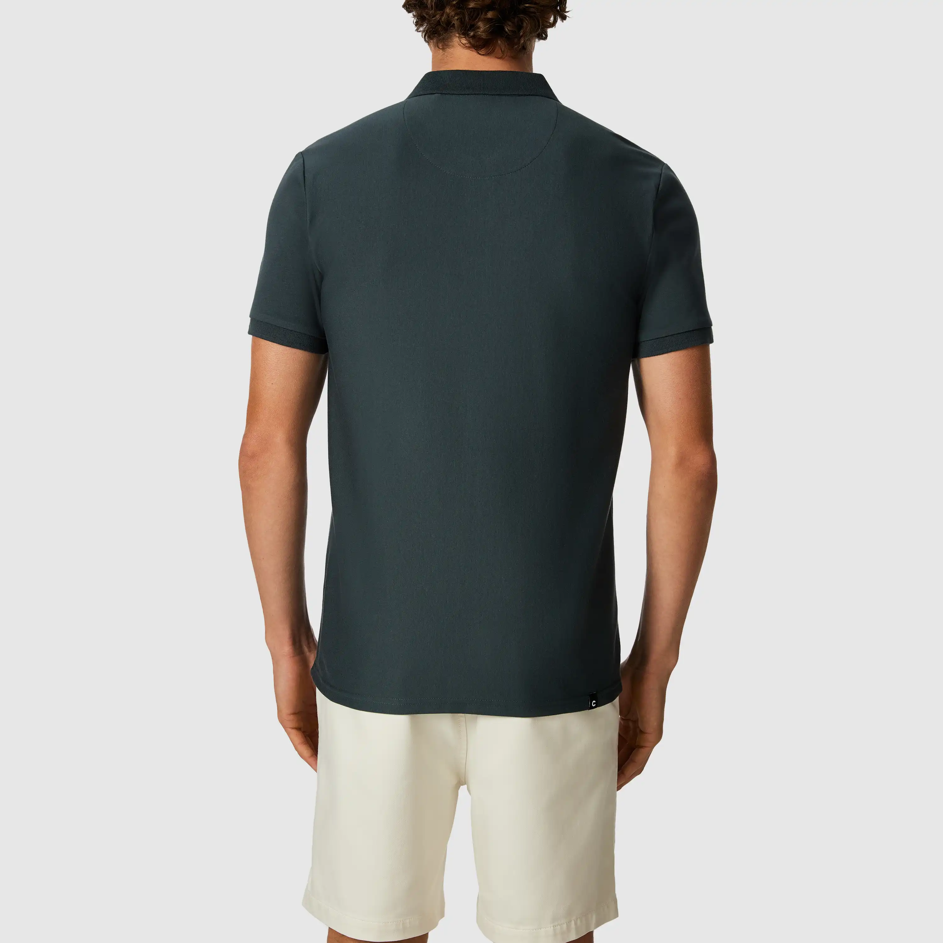 Dark Green Turin Quarter Zip Smart Polo - Dark Green