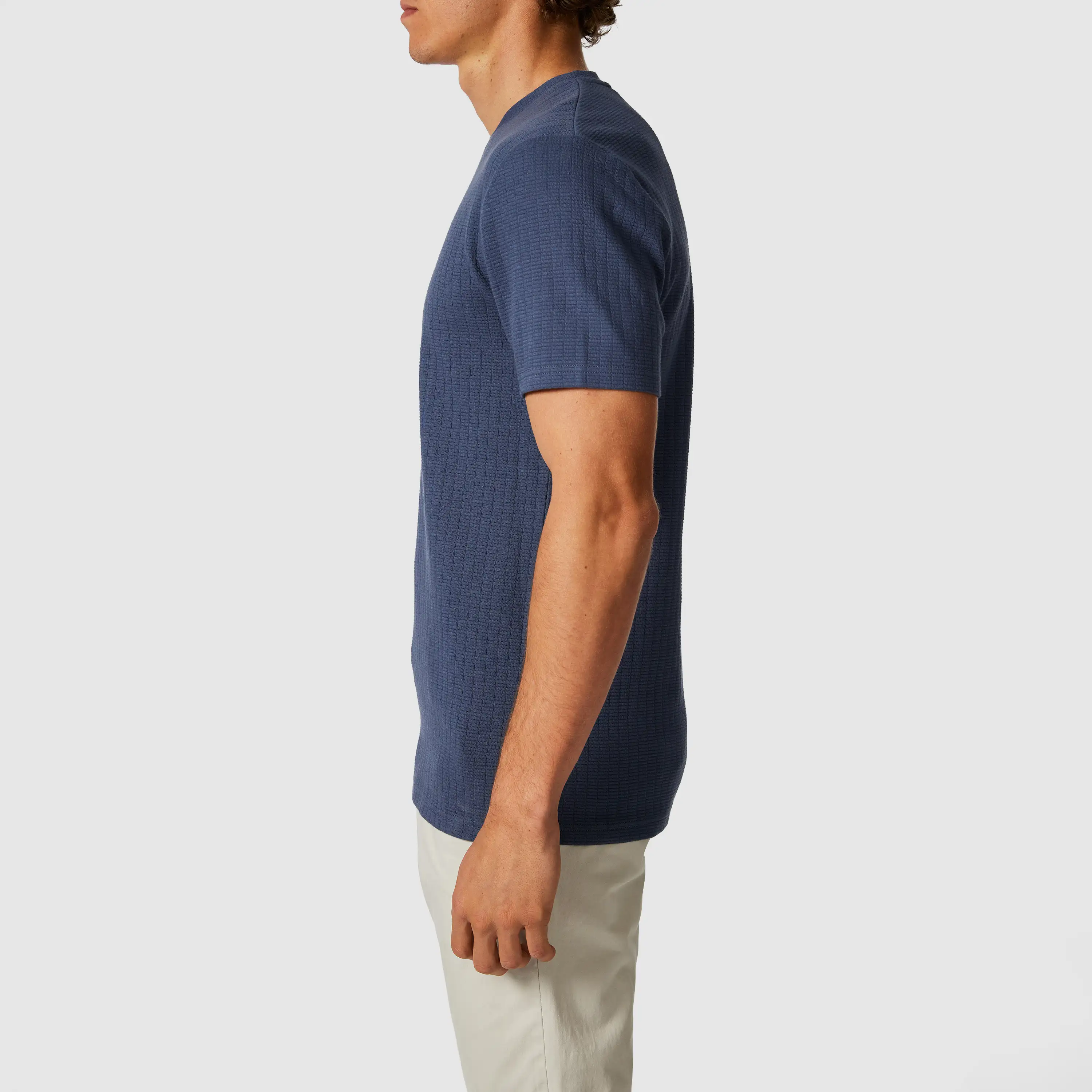 Steel Blue Hardy Crew Neck Tee - Steel Blue
