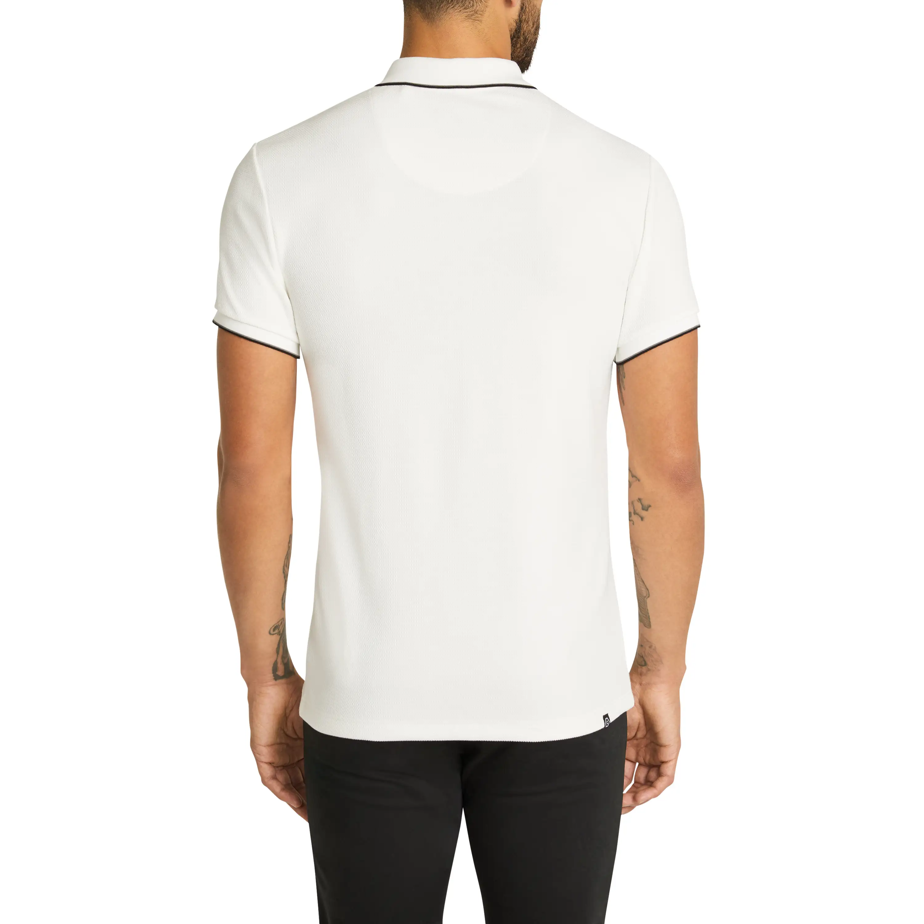 White Glenroy Quarter Zip Smart Polo - White