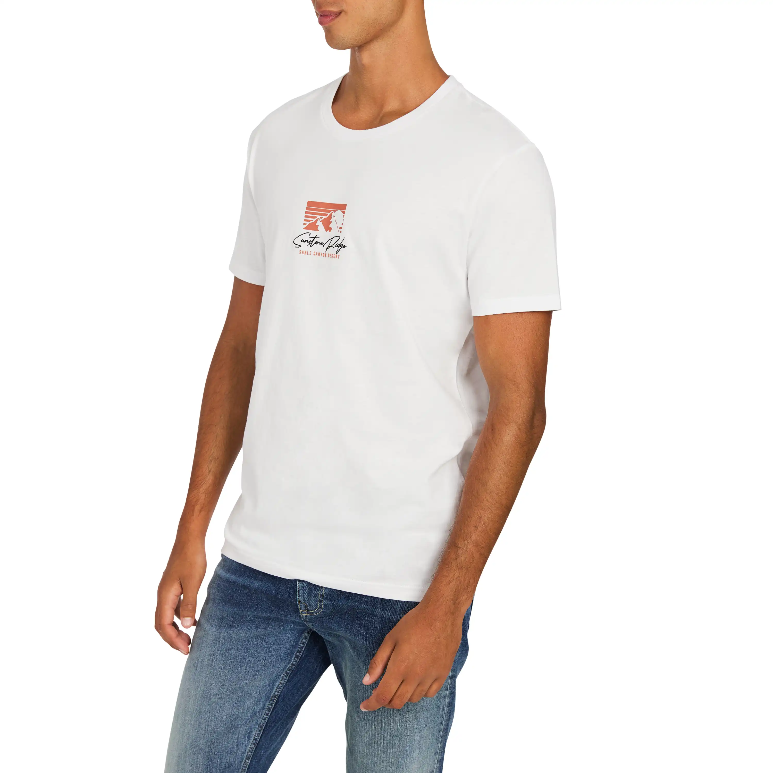 White Kayce Graphic Crew Neck Tee - White