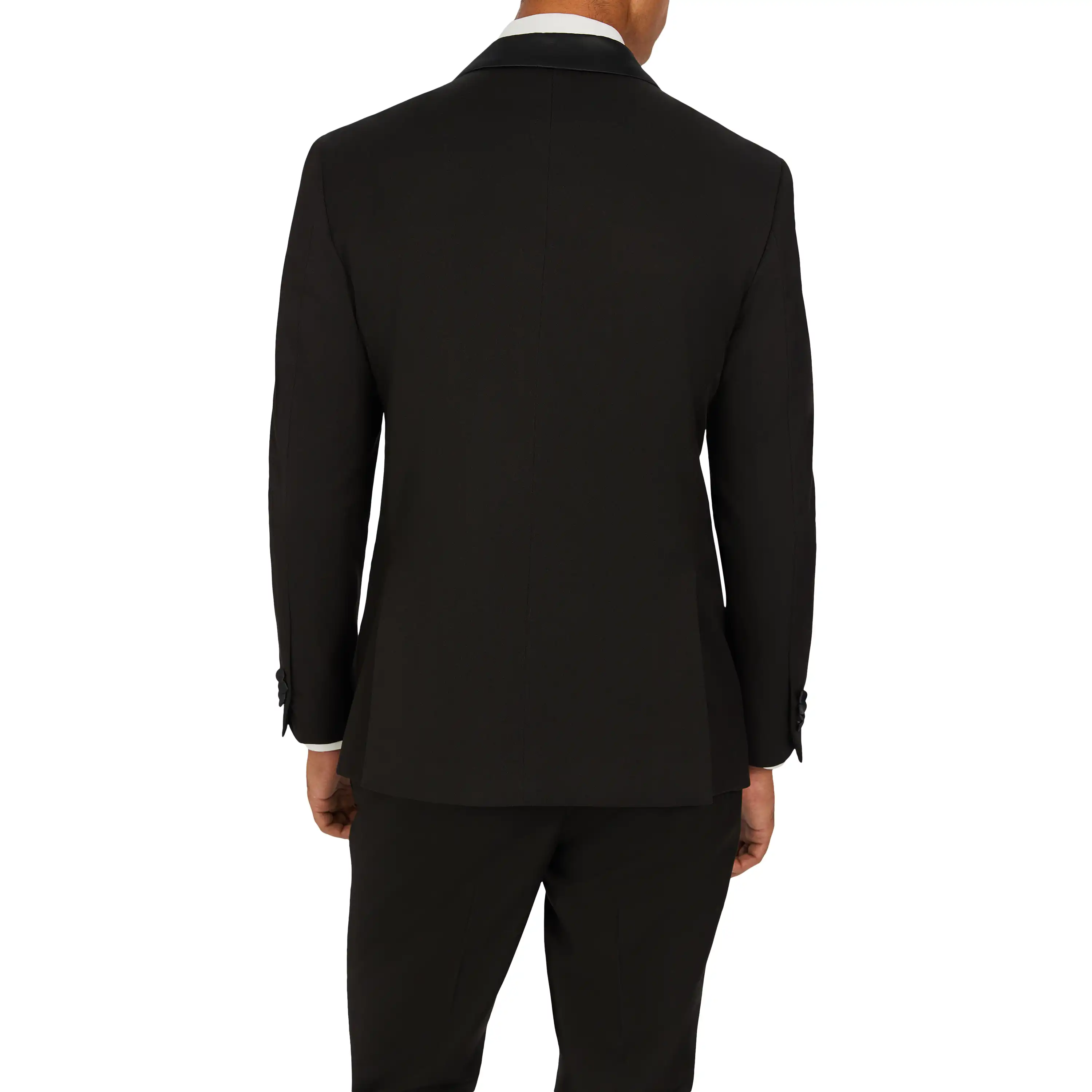 Black Diamond Slim Shawl Collar Tuxedo - Black