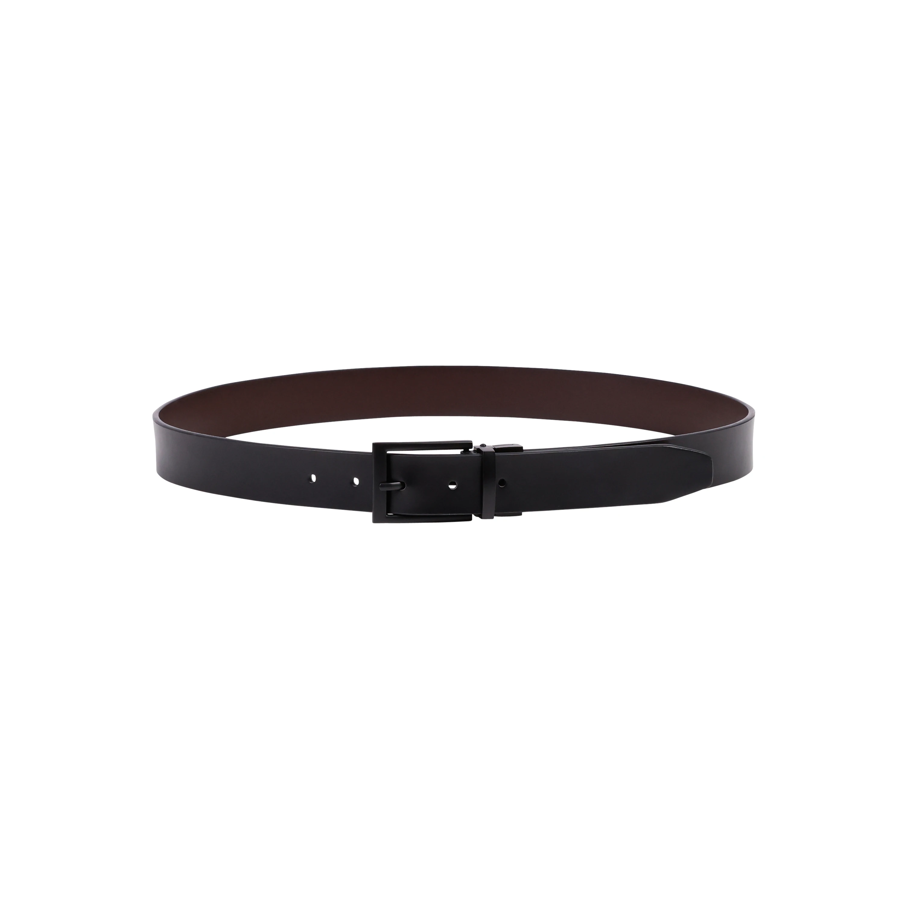 Black / Chocolate Wickham Reversible Belt - Black / Chocolate