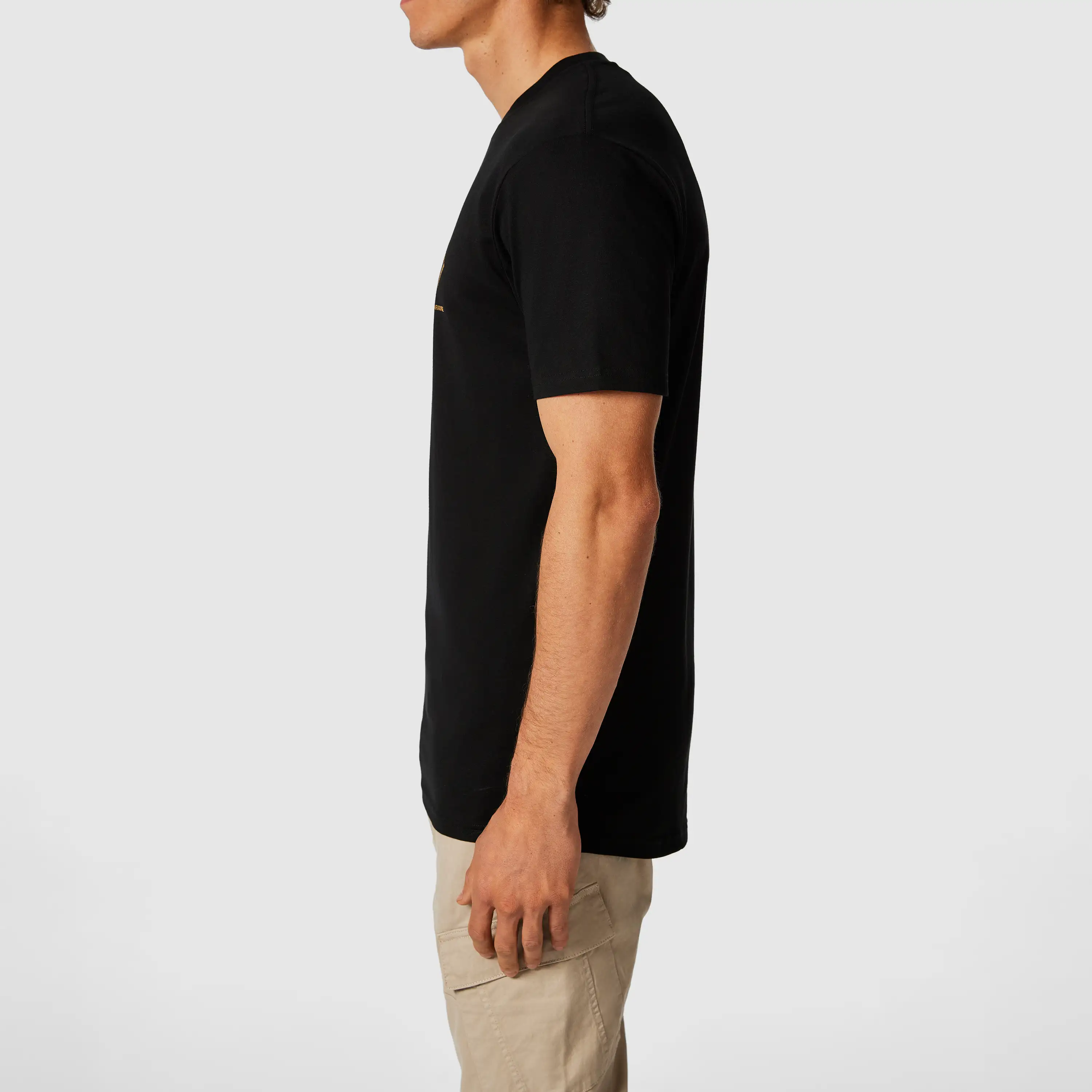 Black Bradley Longline Graphic Crew Neck Tee - Black