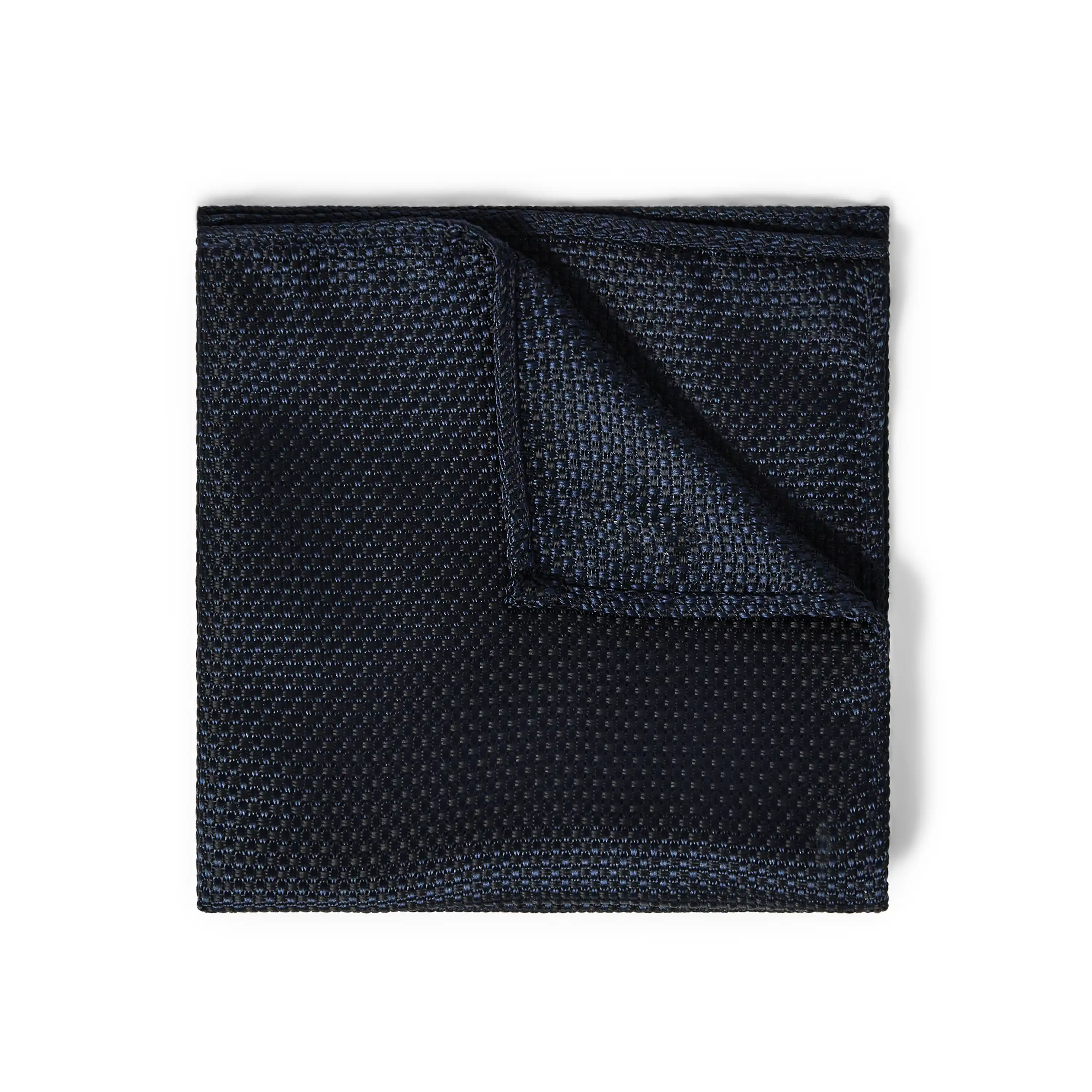 Navy Textured Pocket Square - Navy