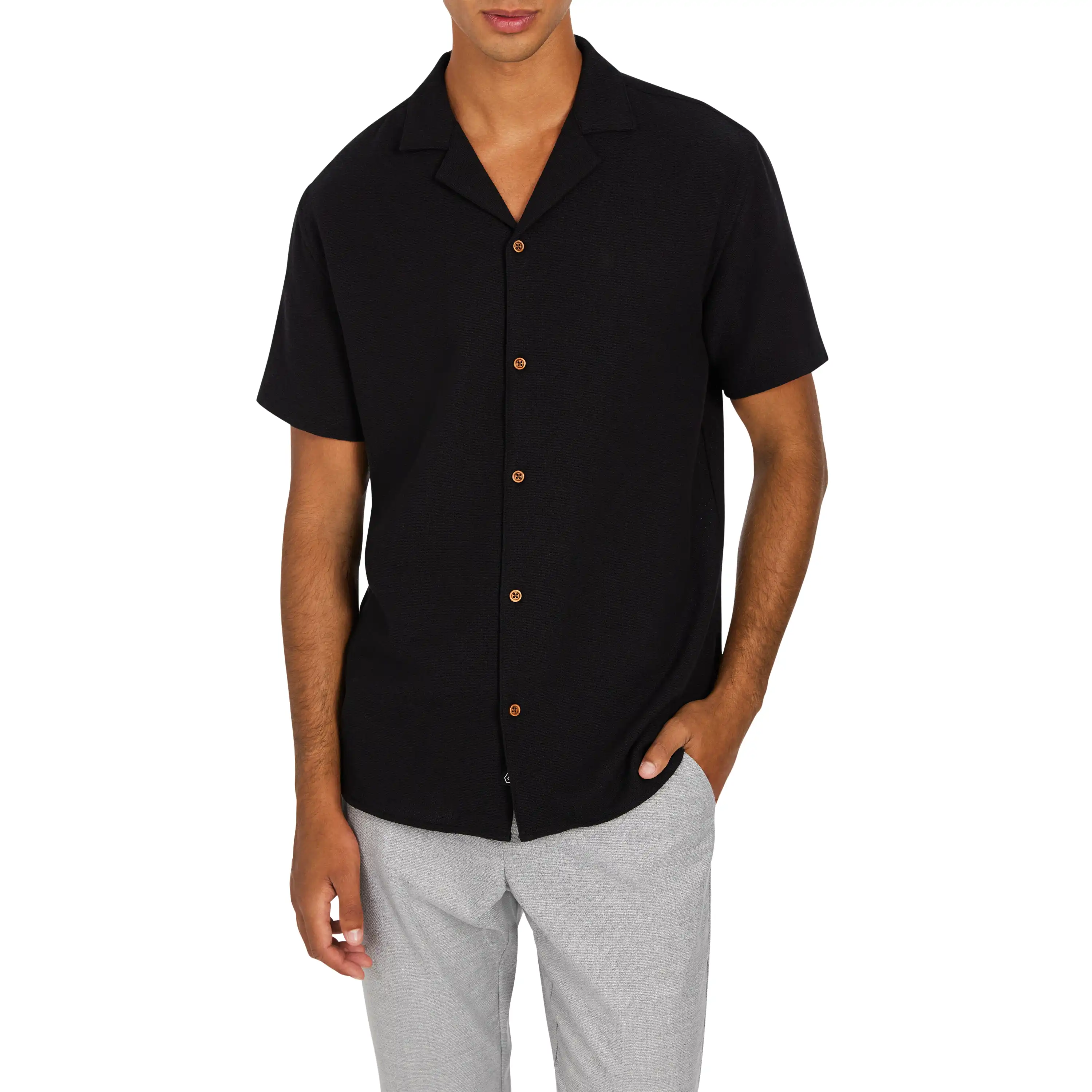 132-black-sekope-texture-short-sleeve-shirt-black-1.webp