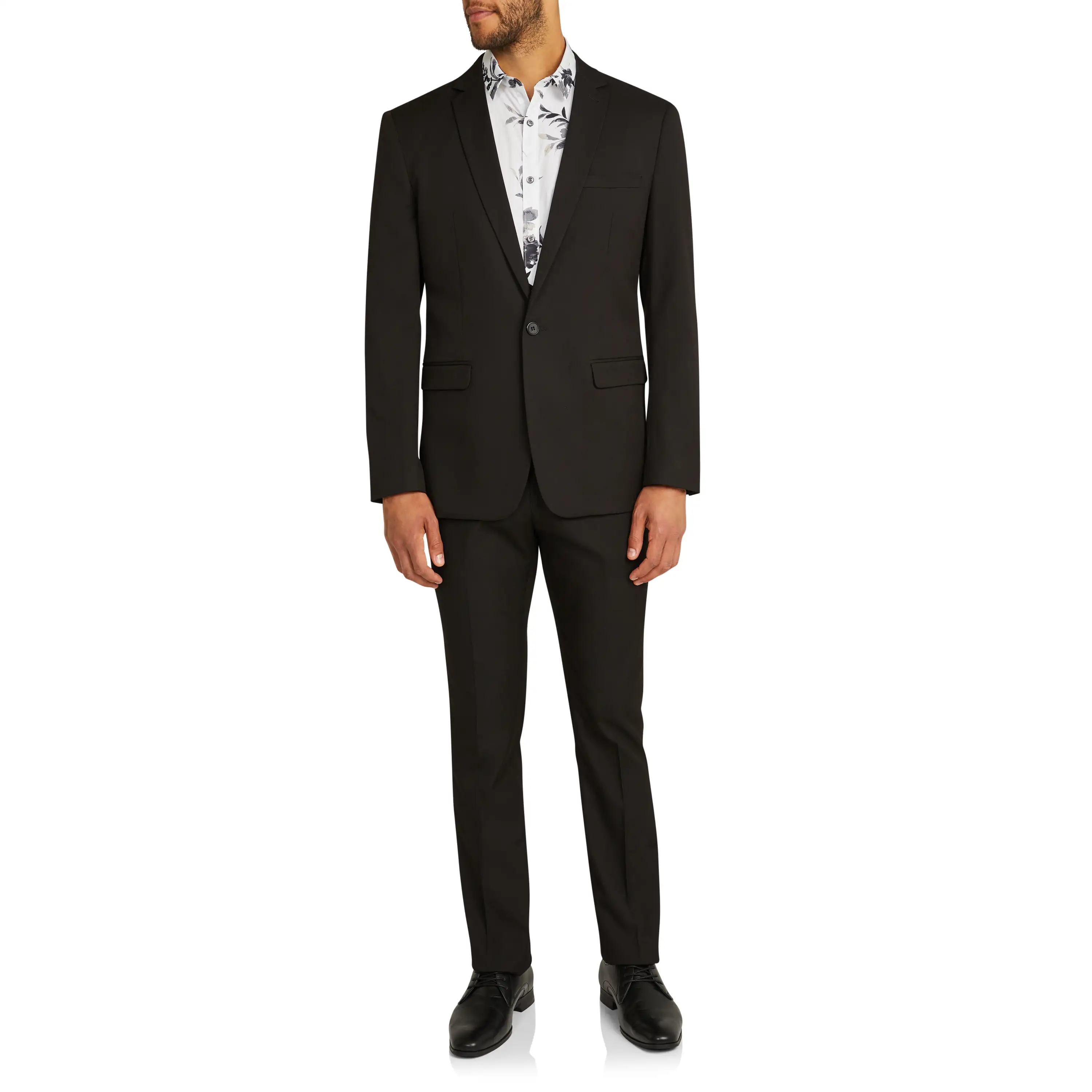 Black Diamond Stretch Slim Suit Jacket - Black