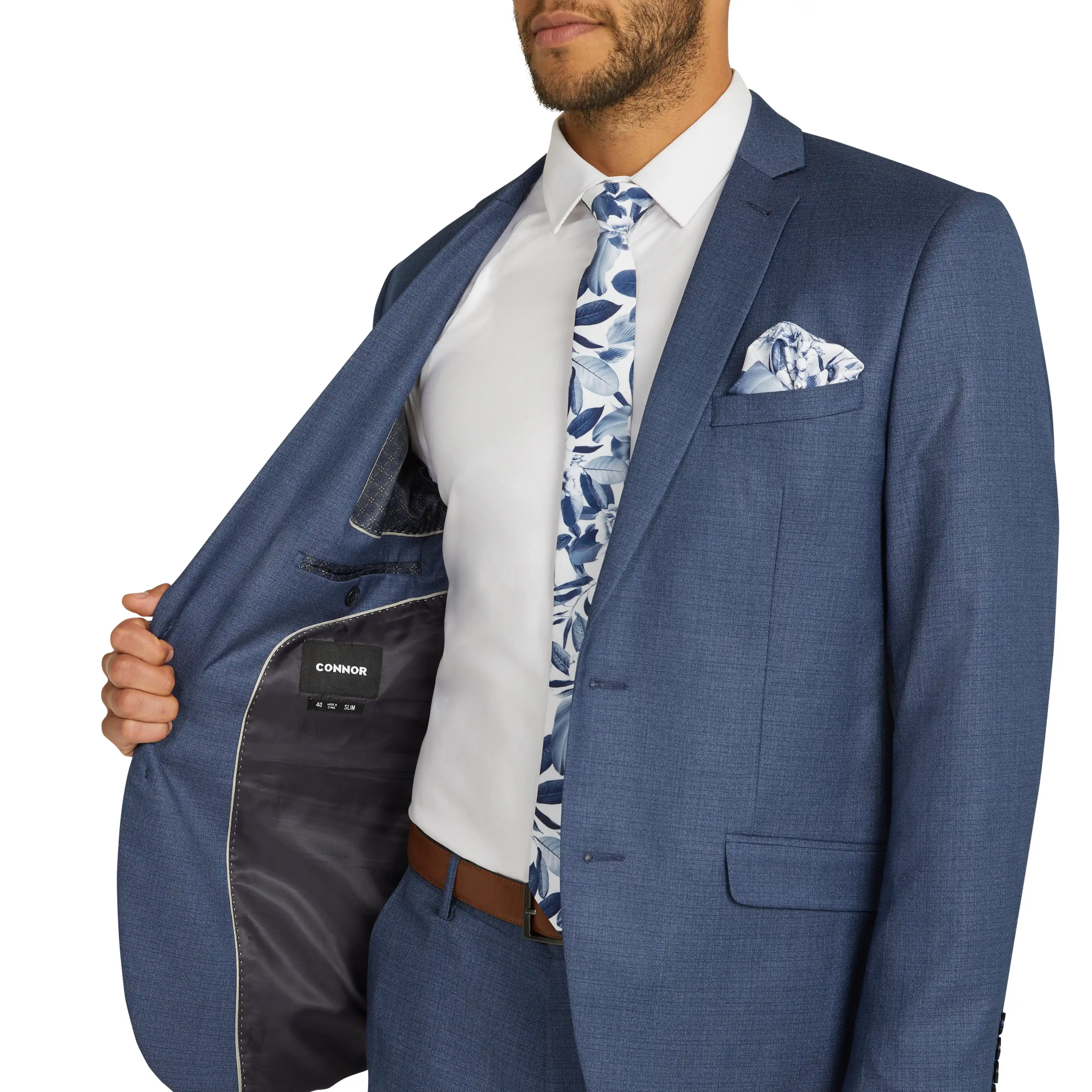 Blue Formosa Stretch Slim Suit