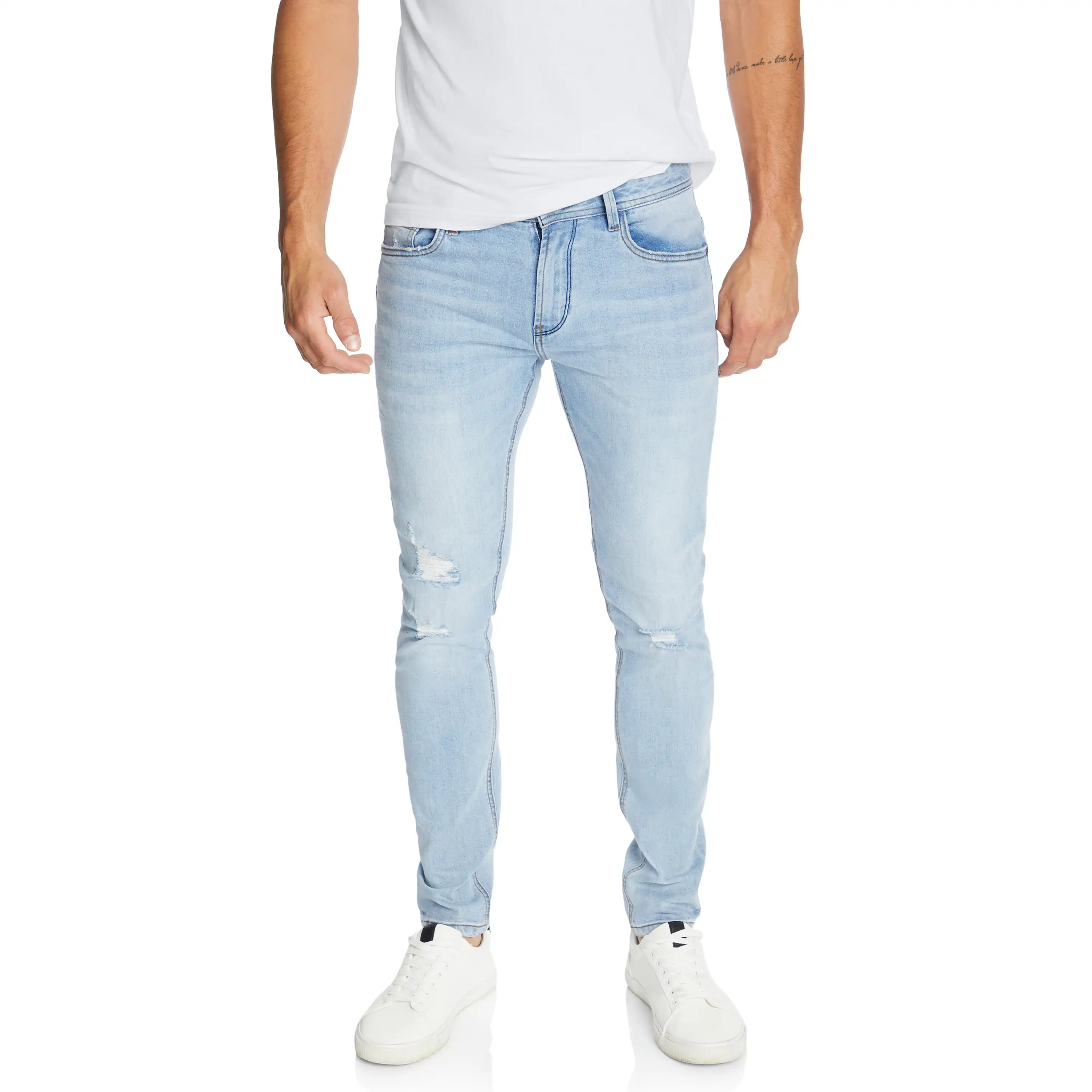 Light Blue Zach Skinny Ripped Jean - Light Blue