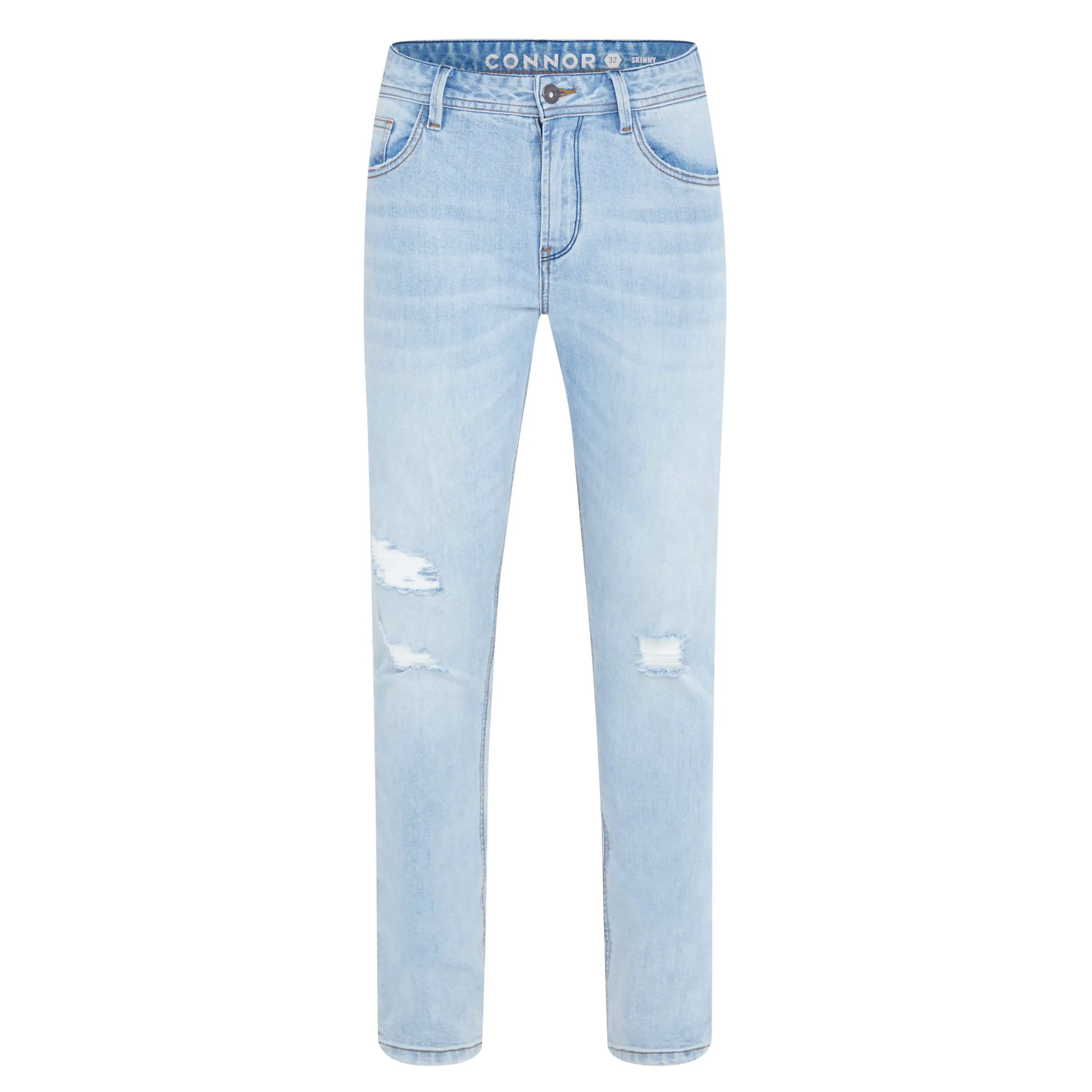 Light Blue Zach Skinny Ripped Jean - Light Blue
