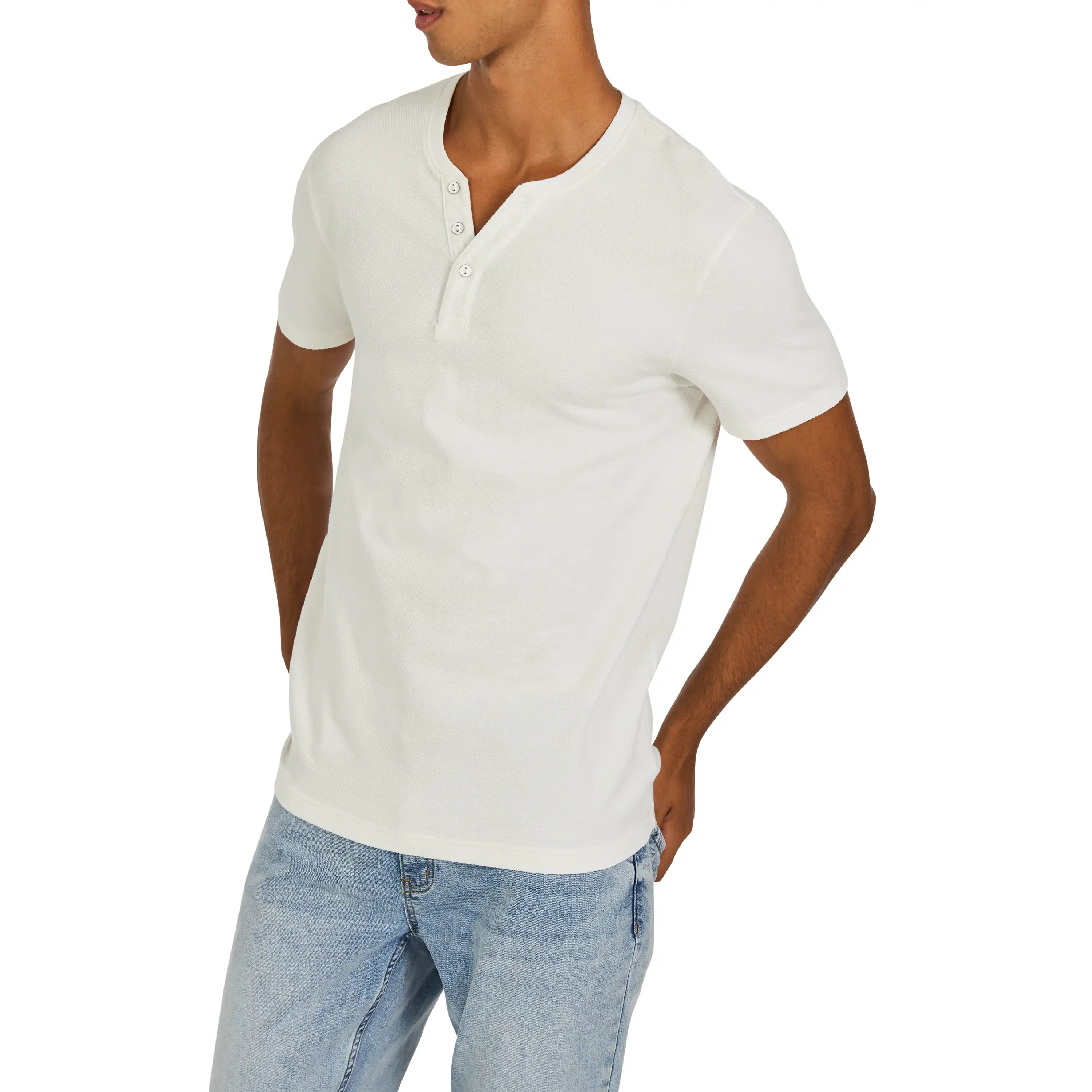White Pete Henley Tee - White