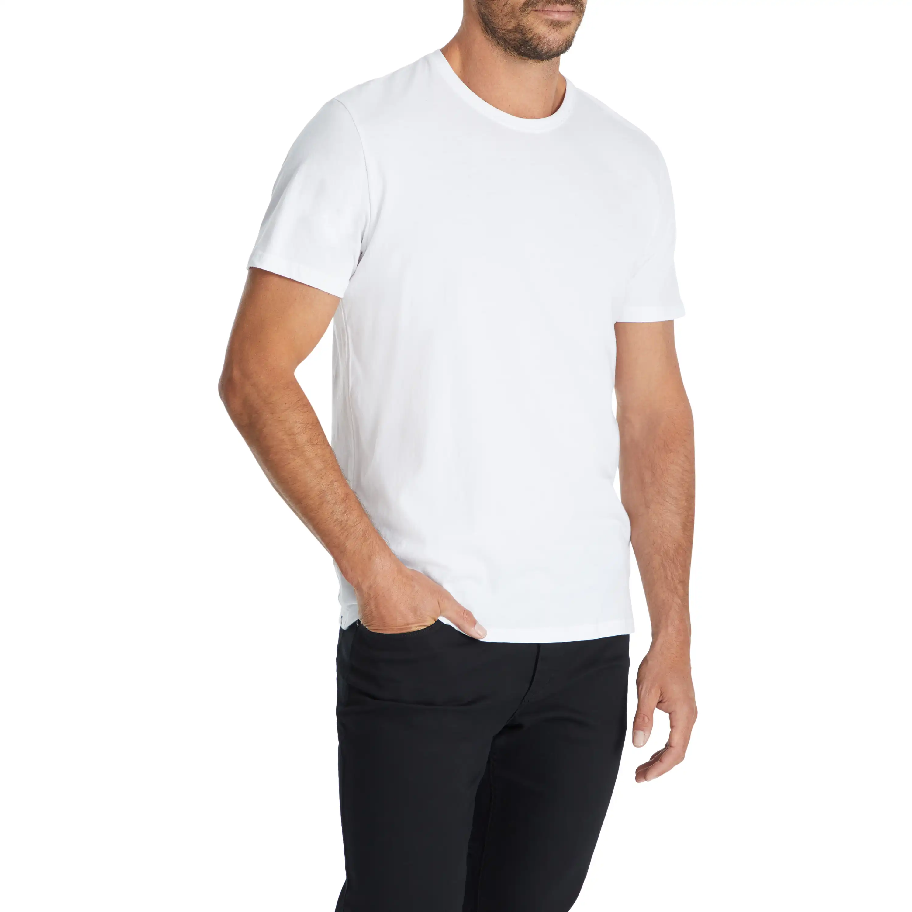 White Essential Crew Neck Tee - White