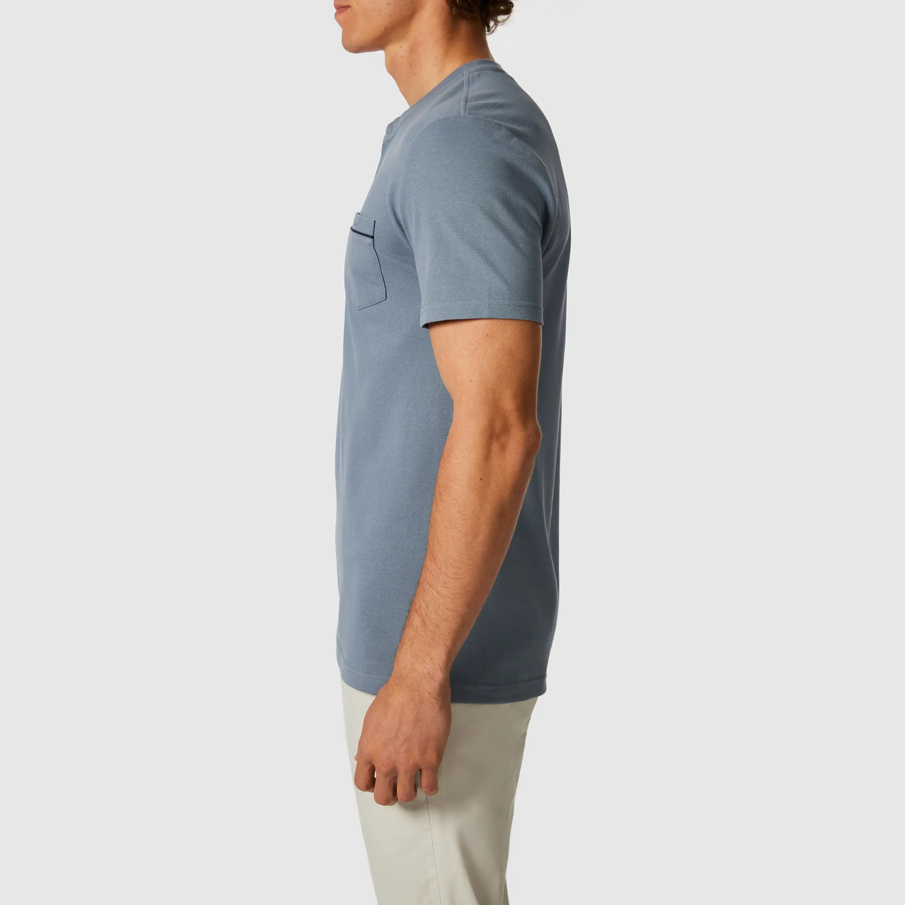 Blue Ormond Henley Tee - Blue