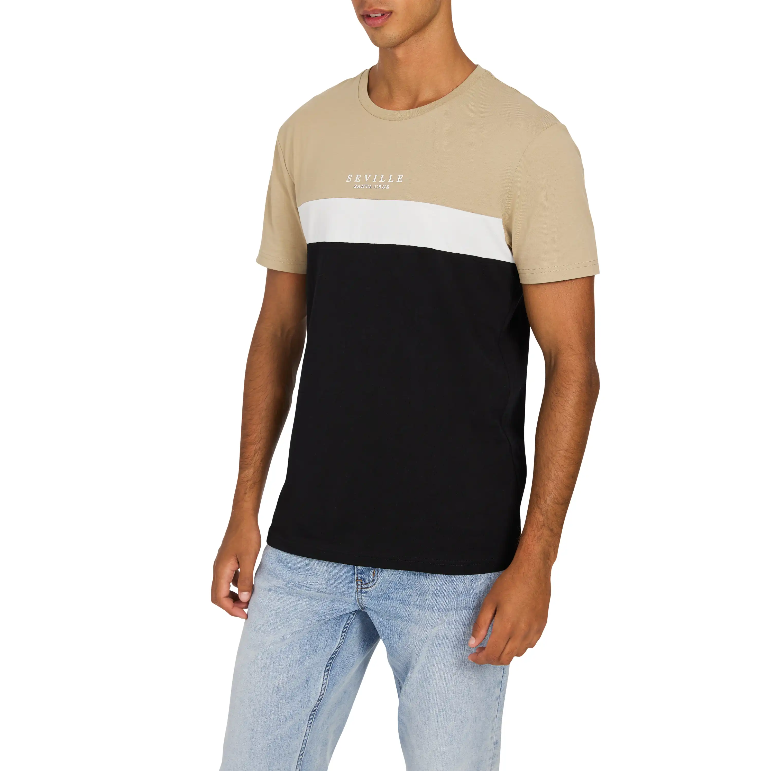 Sand Riga Crew Neck Tee - Sand