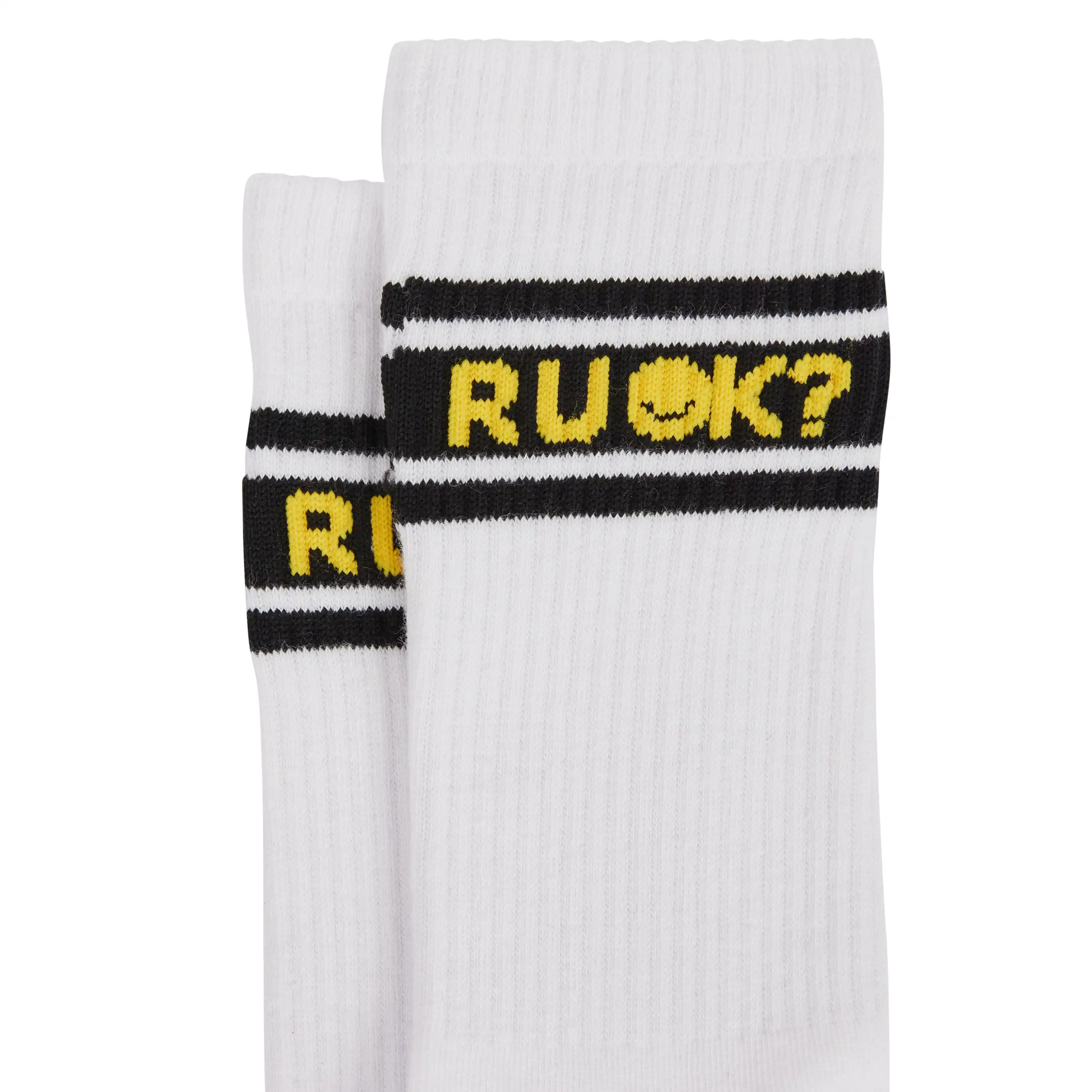 White R U OK? Sock - White