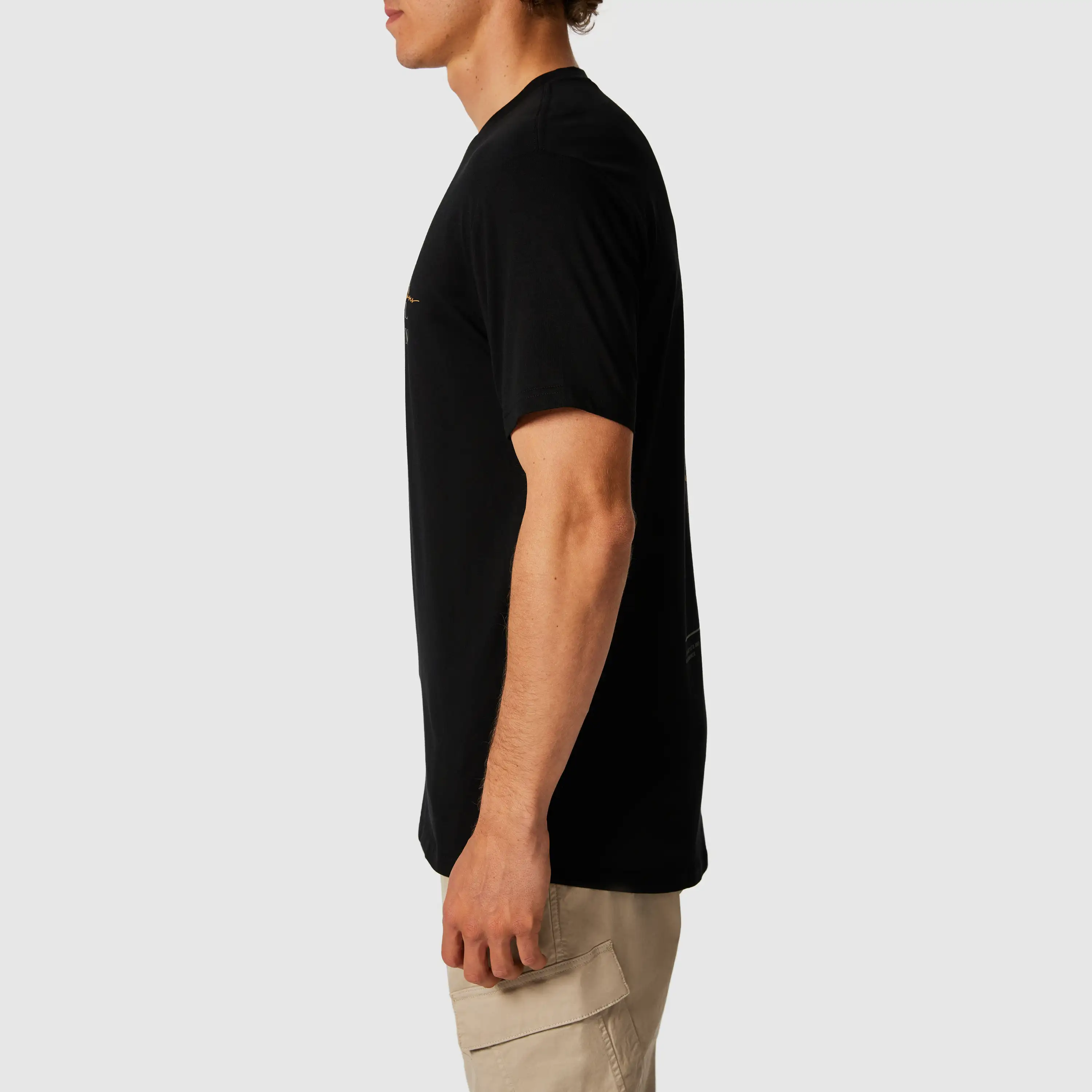 Black Jarrod Longline Crew Neck Tee - Black