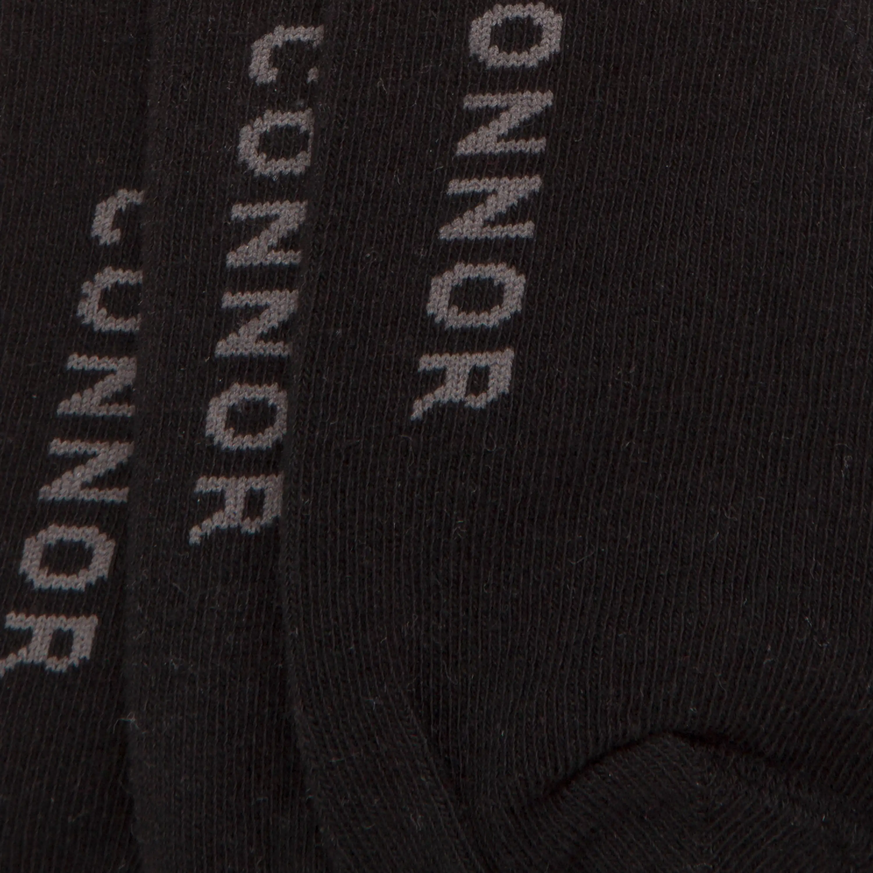 Black 3 Pk Invisible Sock - Black