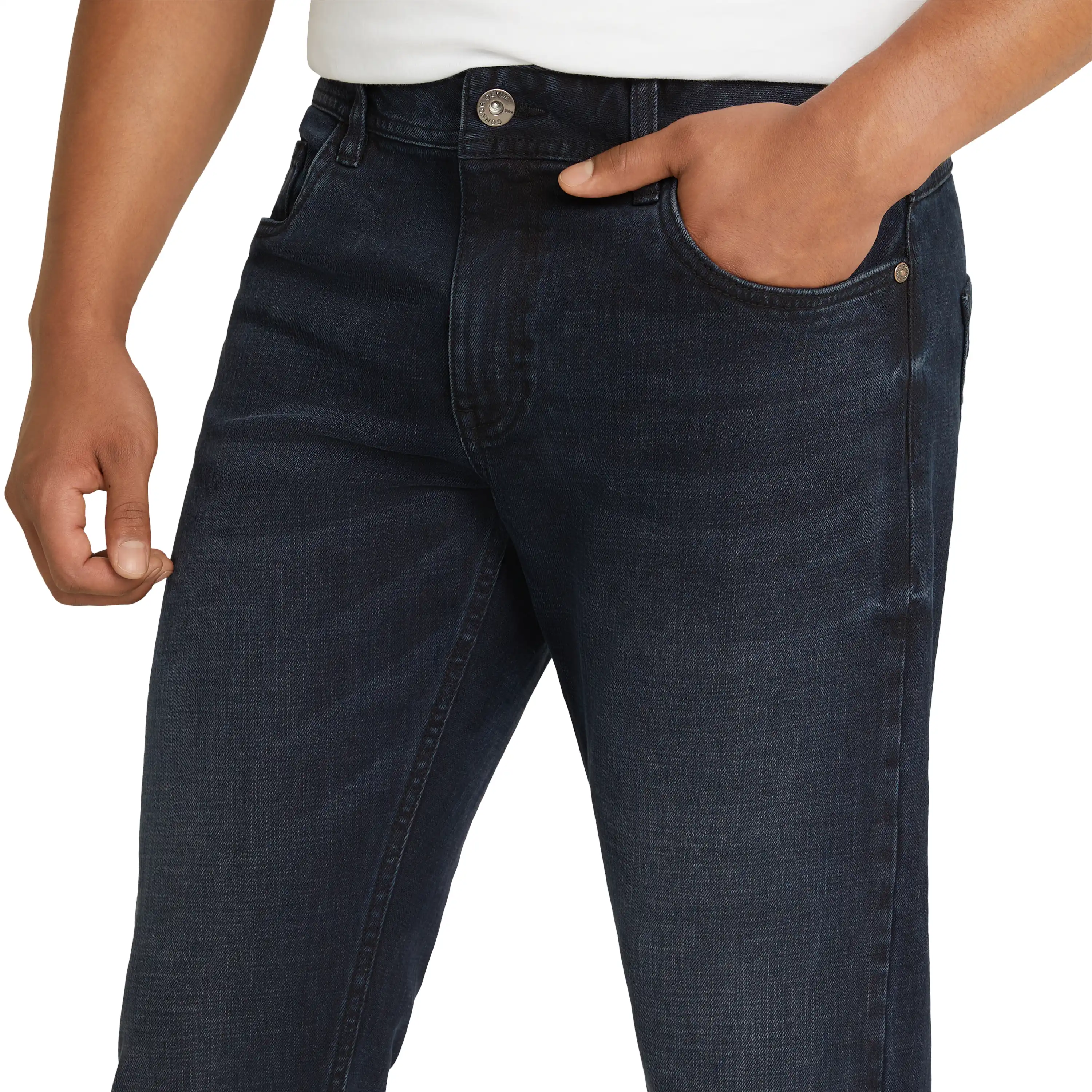 Dark Denim Avi Straight Stretch Jean - Dark Denim