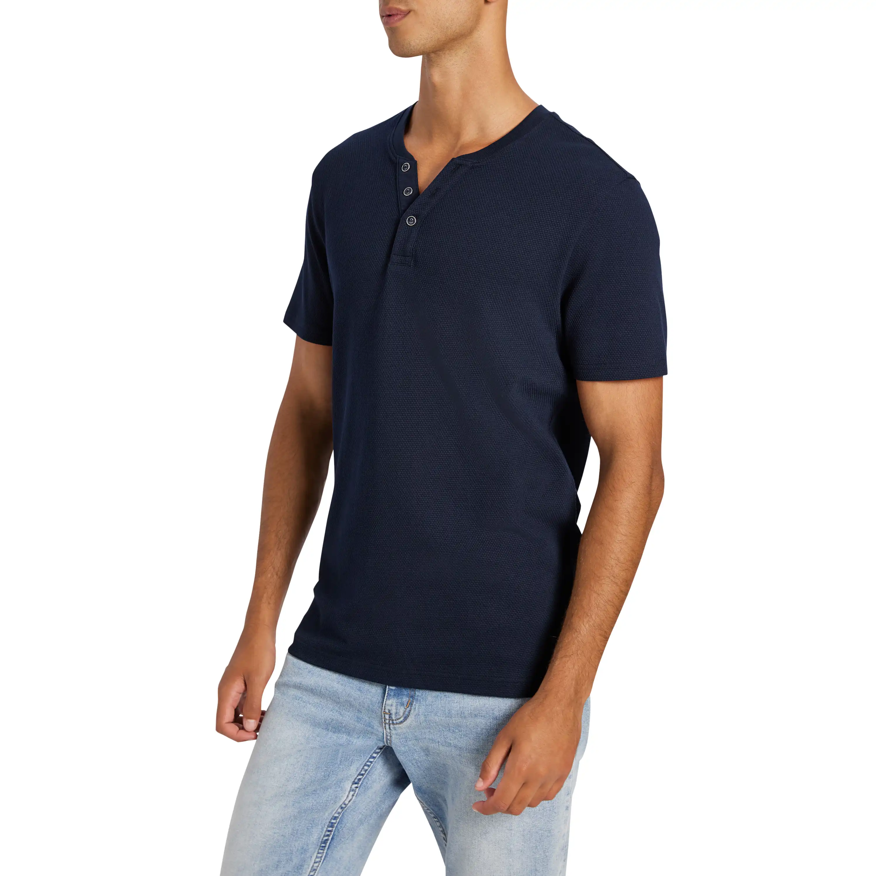 Navy Pete Henley Tee - Navy