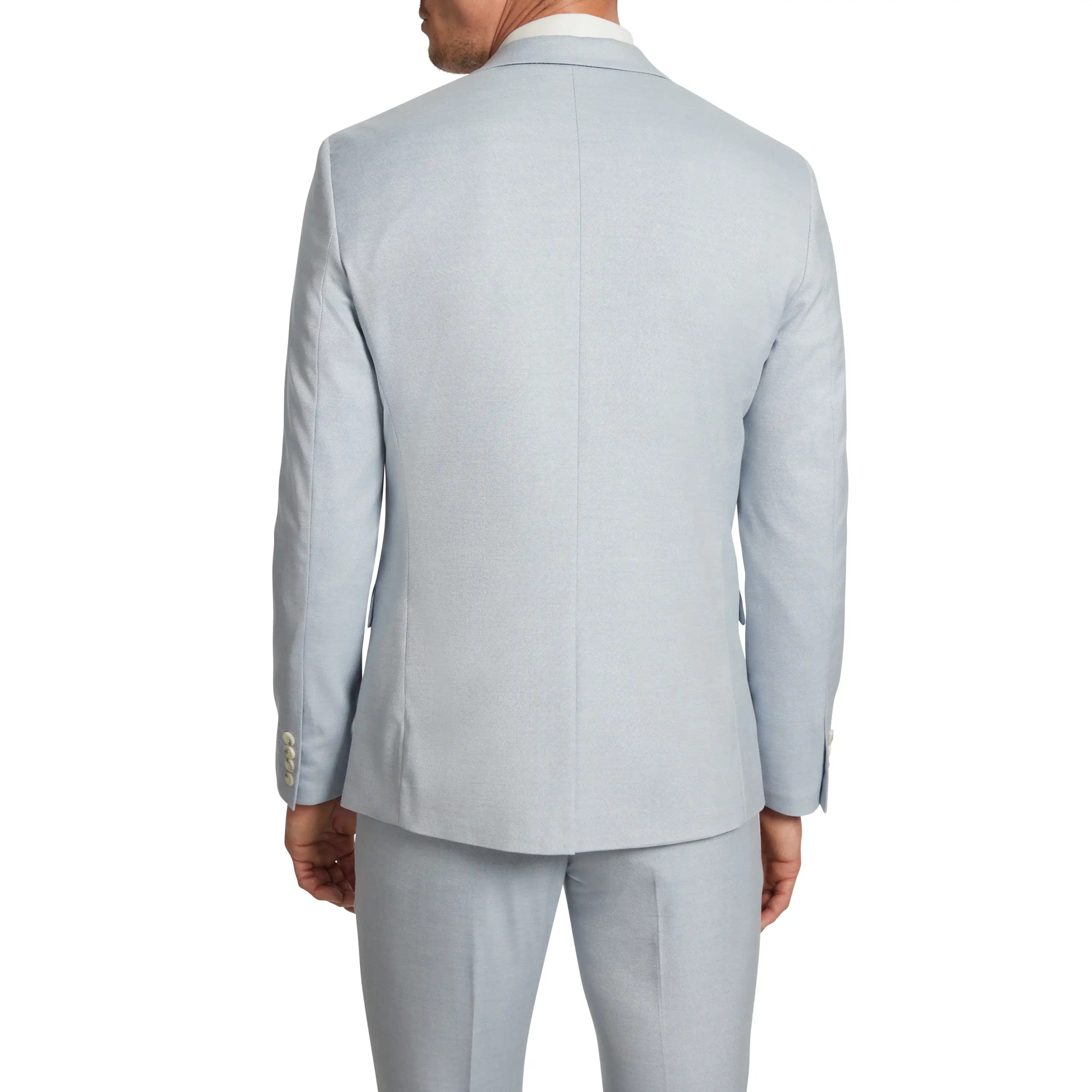 Light Blue Marlo Twill Skinny Suit