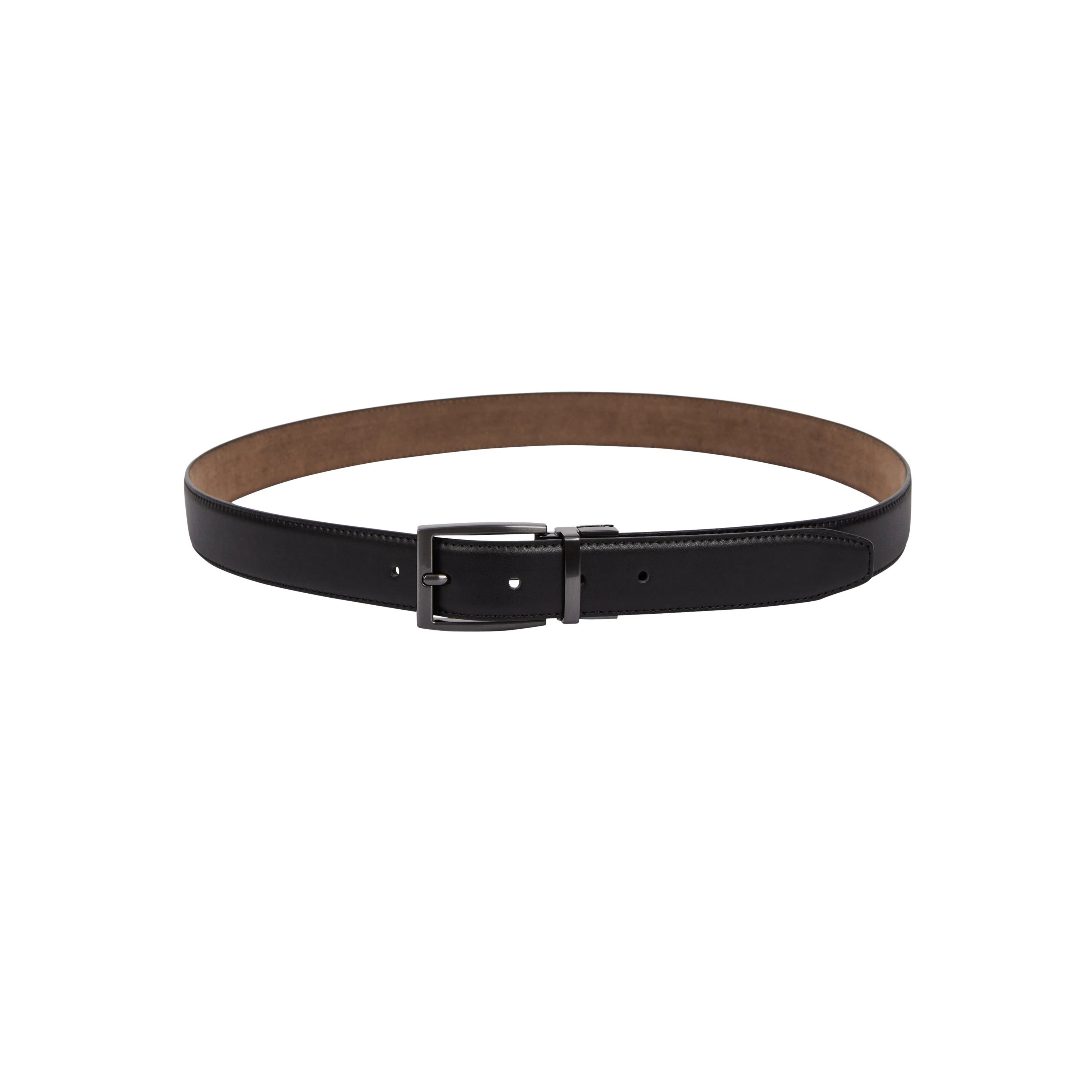 Black Brown Yarrow Reversible Belt - Black Brown