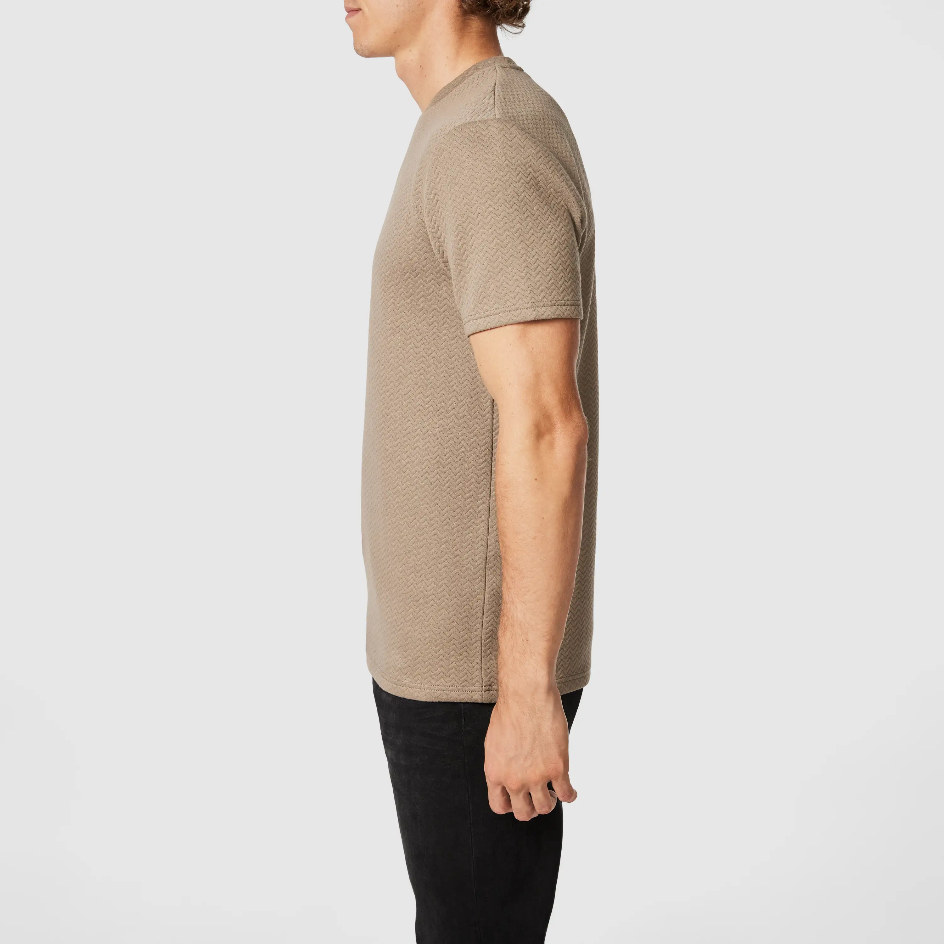 Light Brown George Crew Neck Tee - Light Brown
