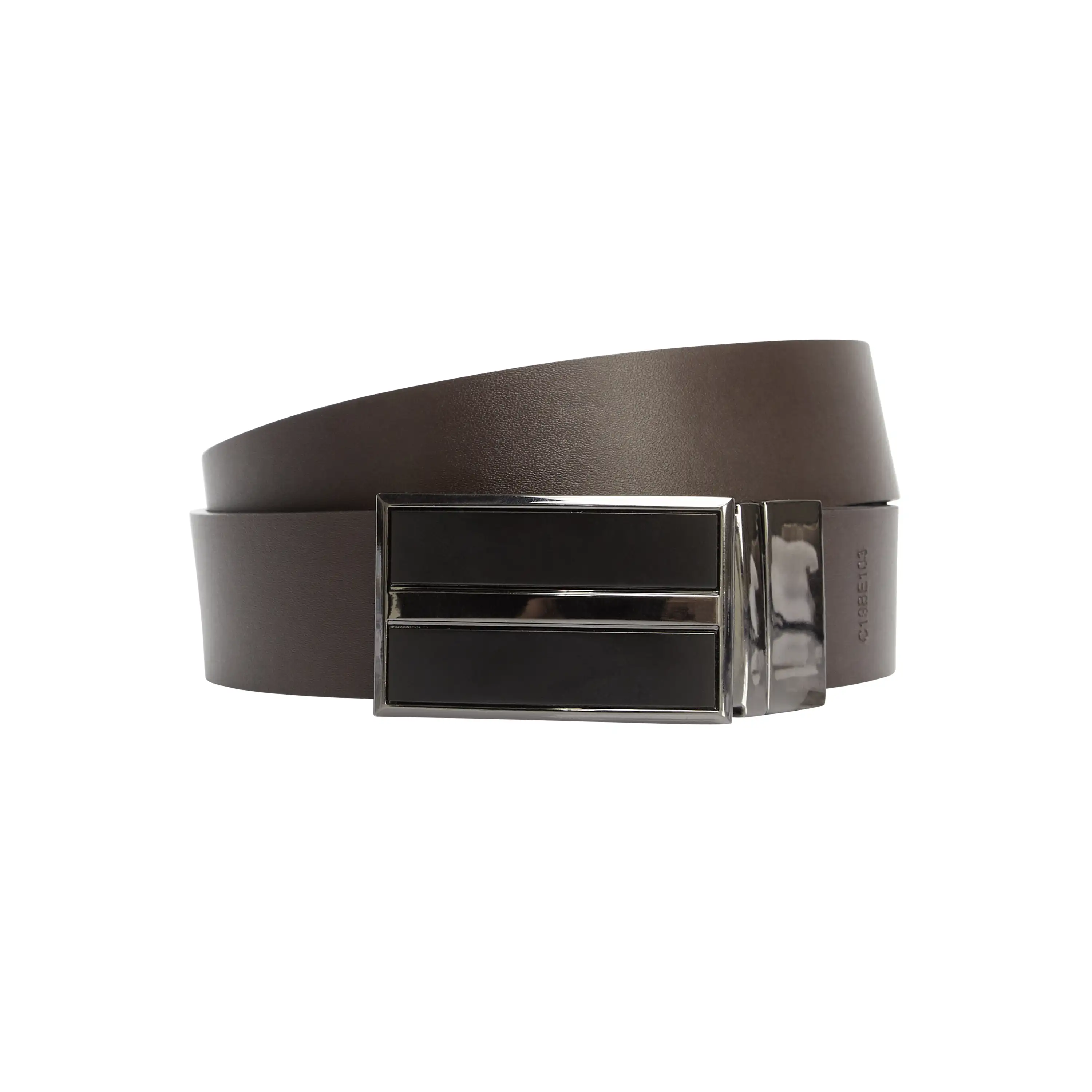 Black / Chocolate Carrington Reversible Belt - Black / Chocolate