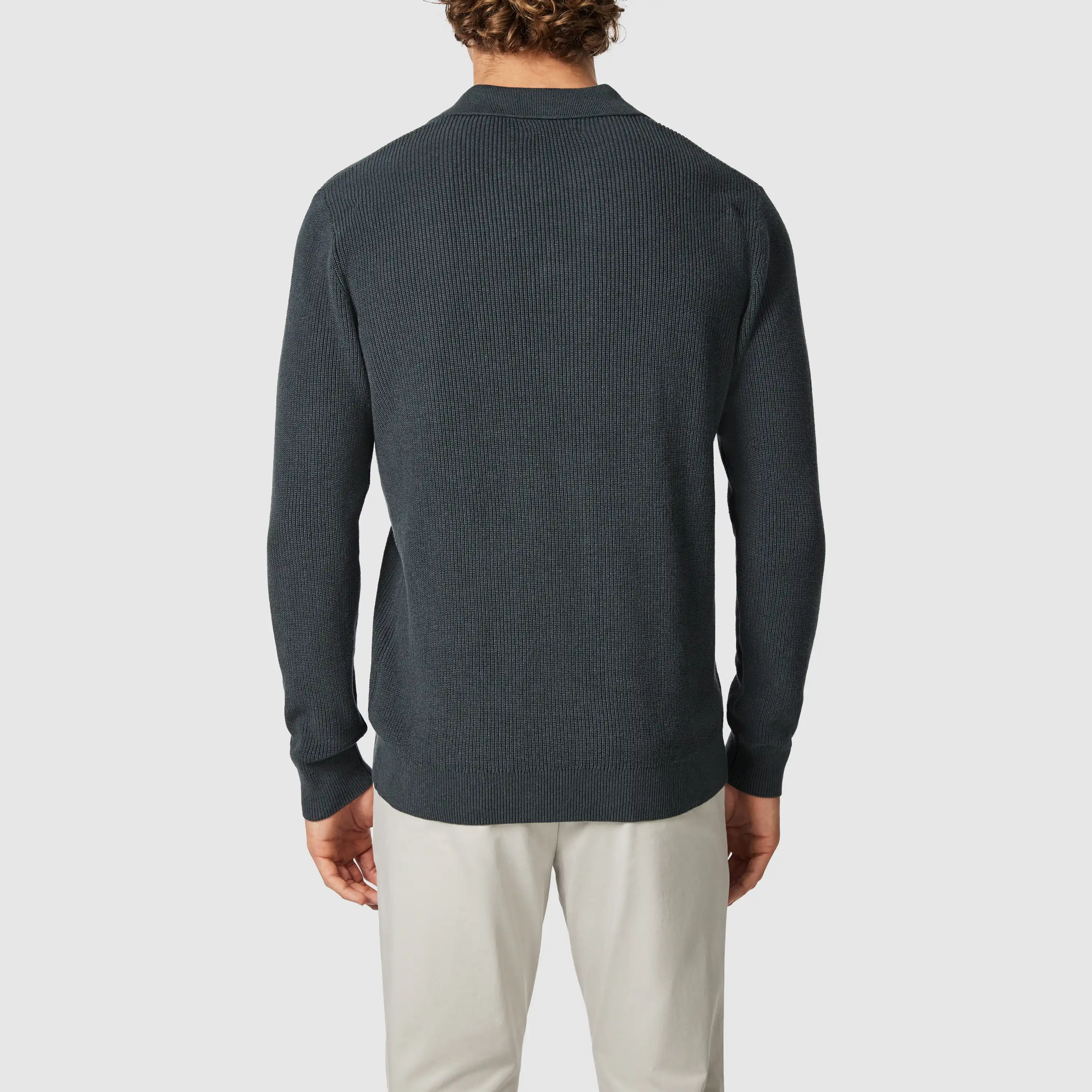 Military Green Anders Long Sleeve Polo - Military Green