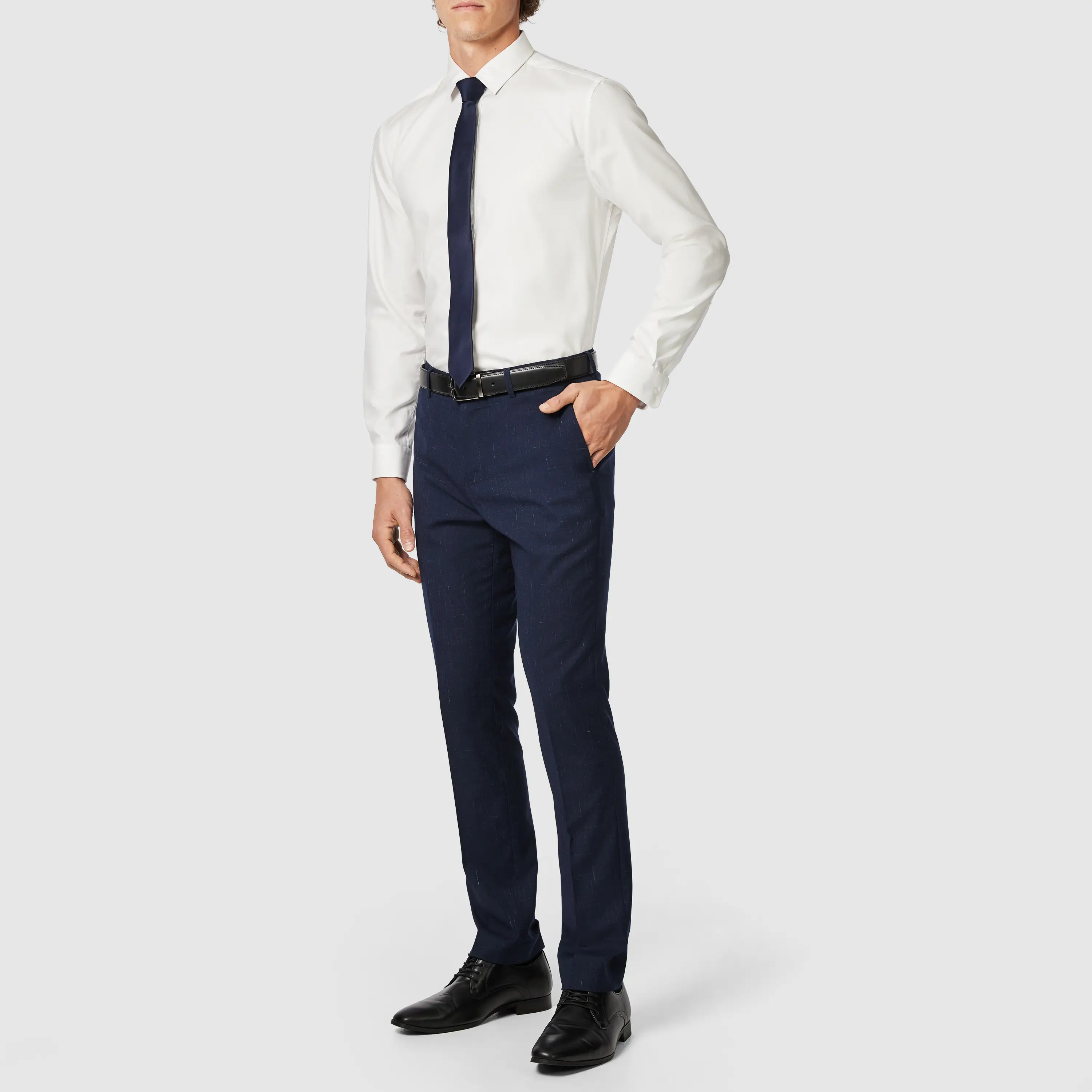 Navy Cromwell Slim Textured Dress Pant - Navy