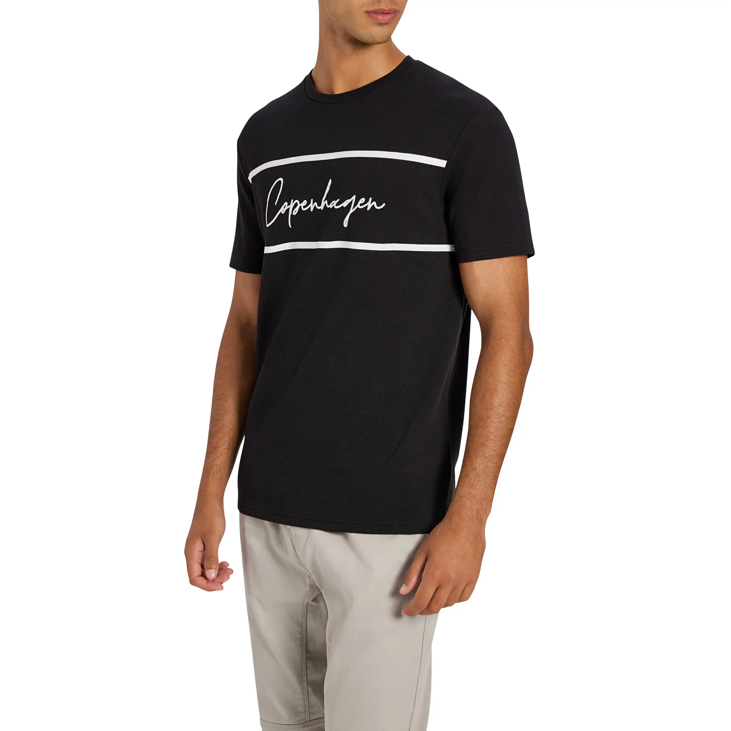 Black Soren Graphic Crew Neck Tee - Black