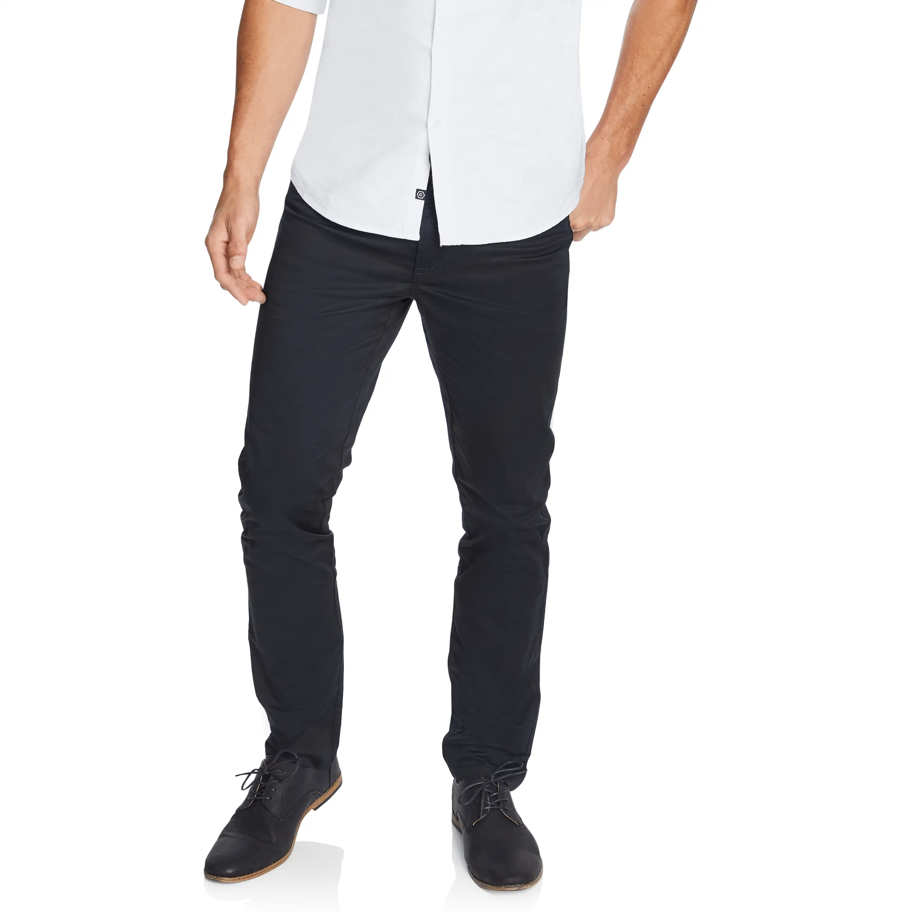 Black Milton Stretch Slim Pant - Black