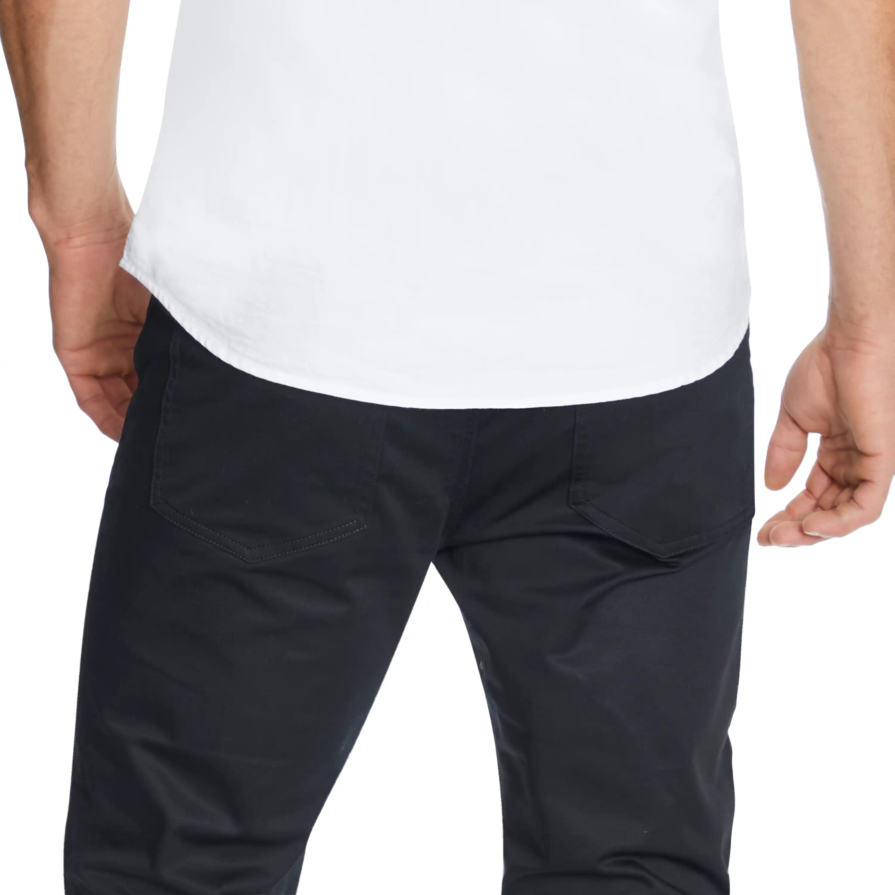 Black Milton Stretch Slim Pant - Black