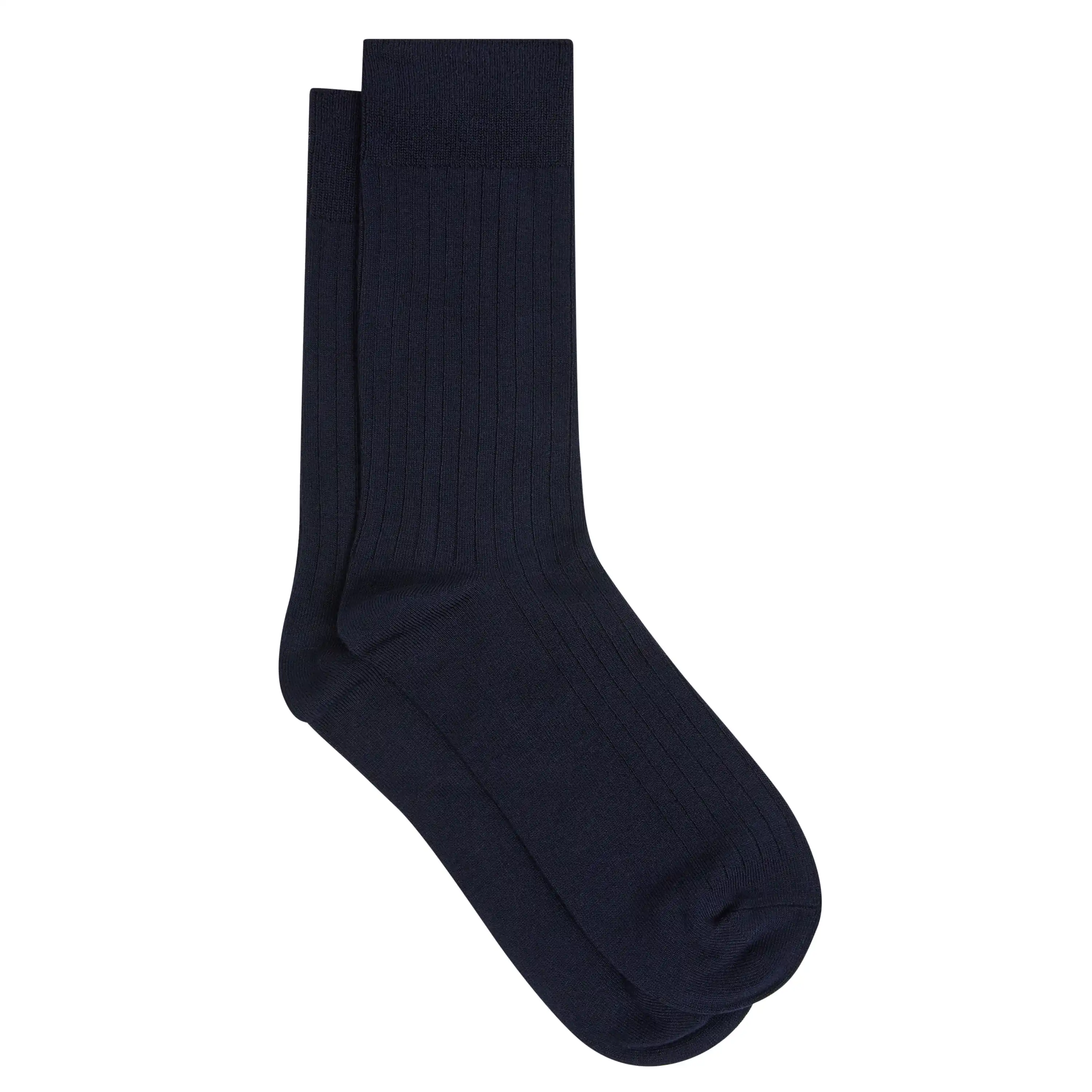 Navy Rib Dress Sock - Navy