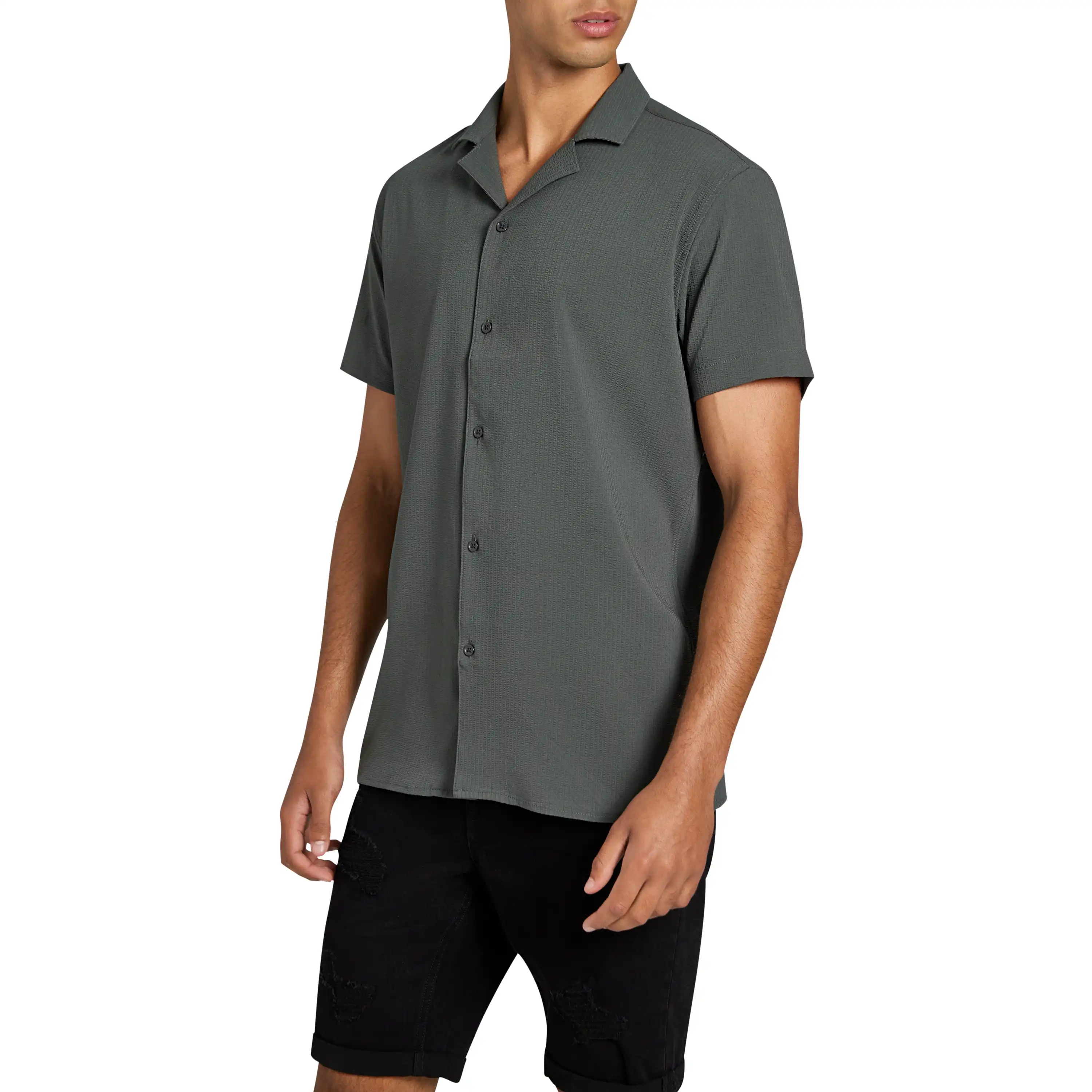 Green Euston Stretch Shirt - Green