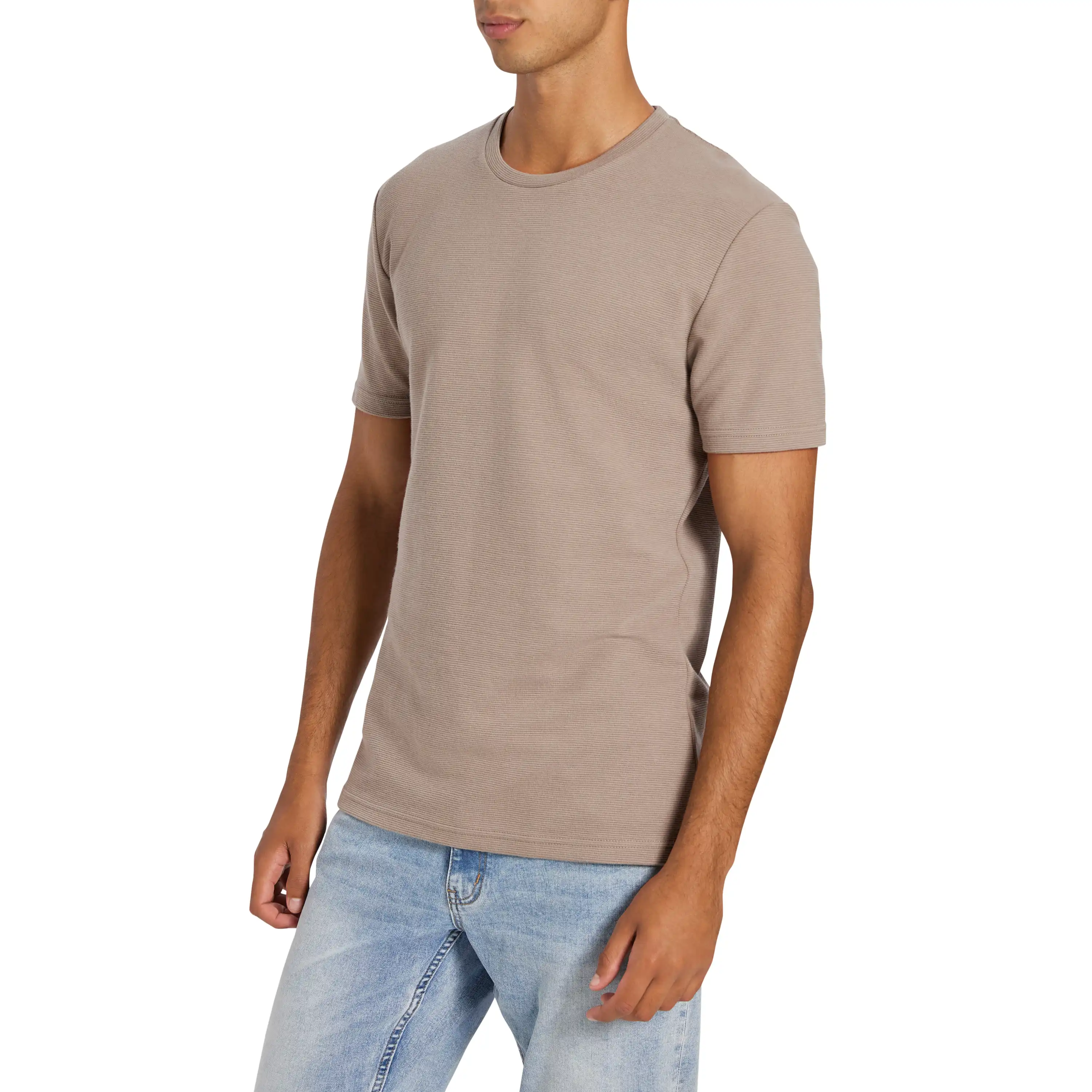Light Brown Korey Crew Neck Tee - Light Brown