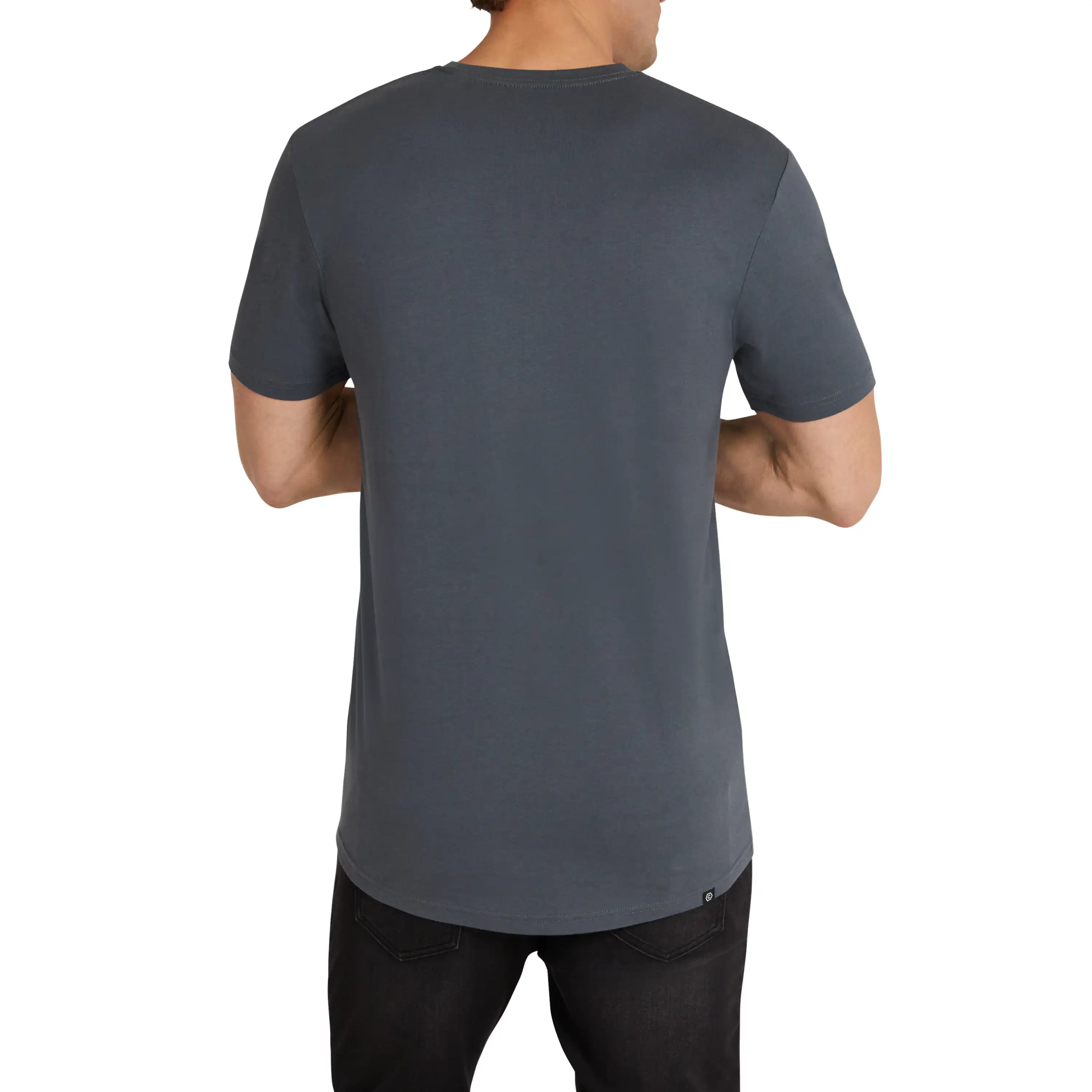 Teal Green Pedro Longline Crew Neck Tee - Teal Green