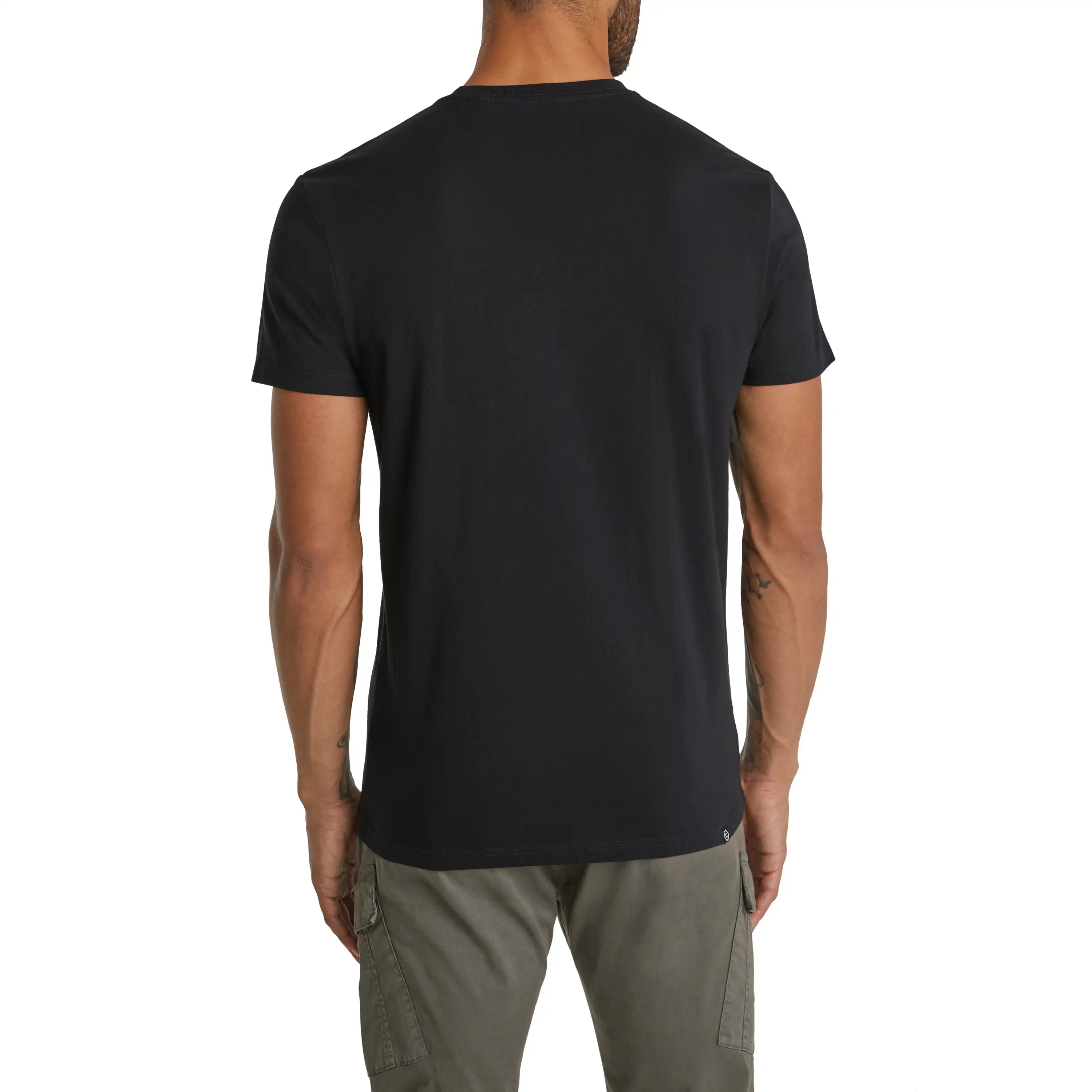 Black Lorenzo Graphic Crew Neck Tee - Black