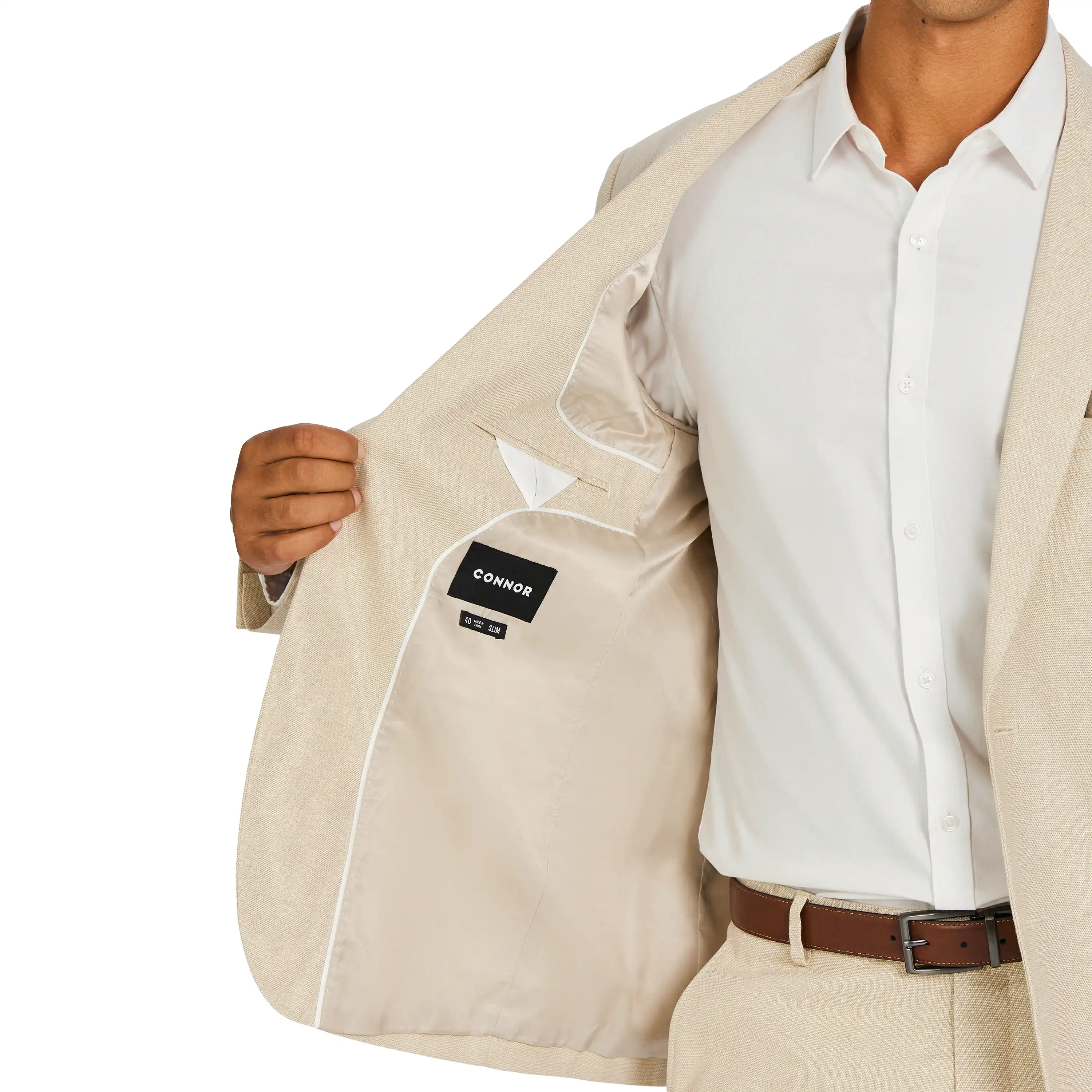 Sand Scarborough Slim Suit