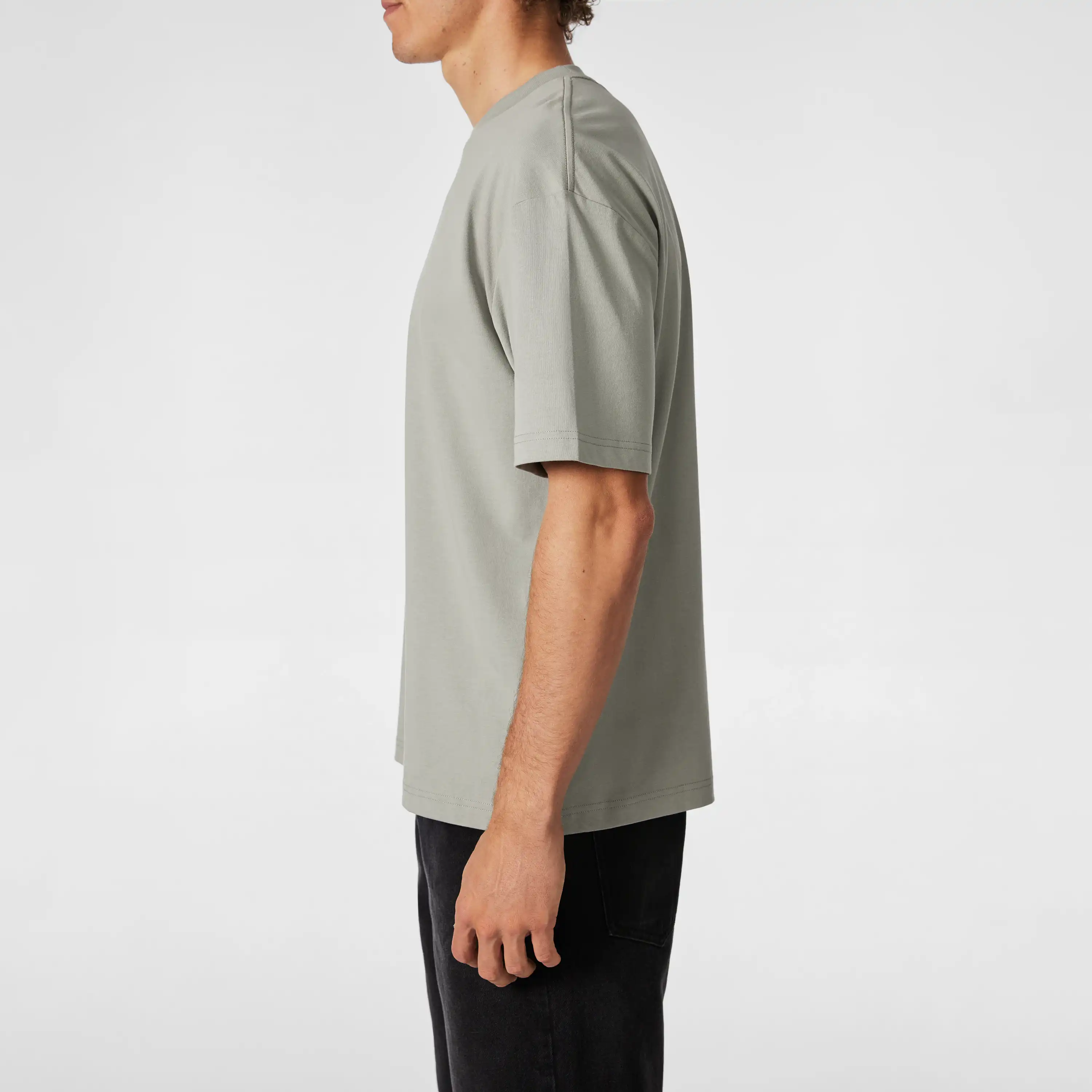 Sage Green Banks Boxy Graphic Crew Neck Tee - Sage Green
