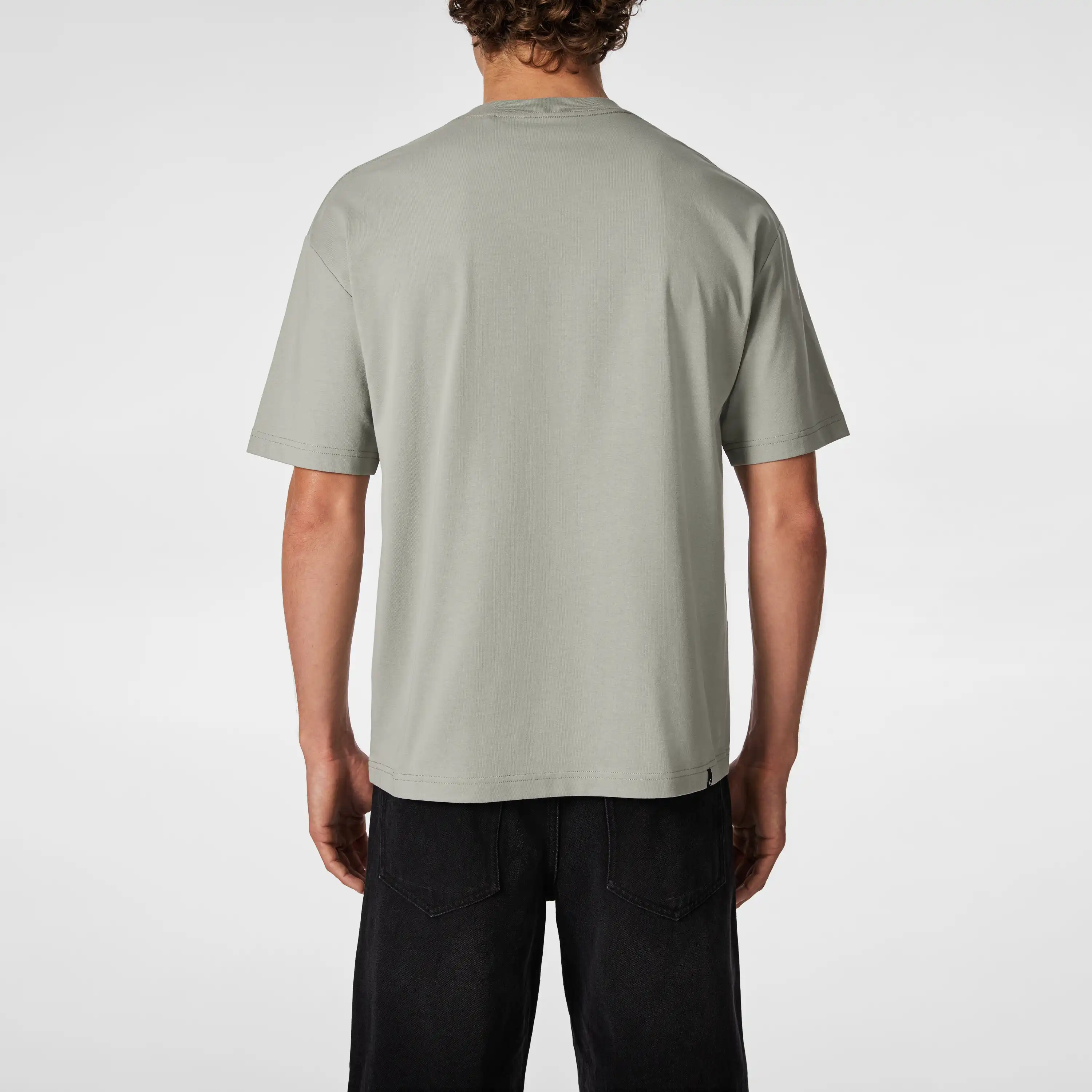 Sage Green Banks Boxy Graphic Crew Neck Tee - Sage Green