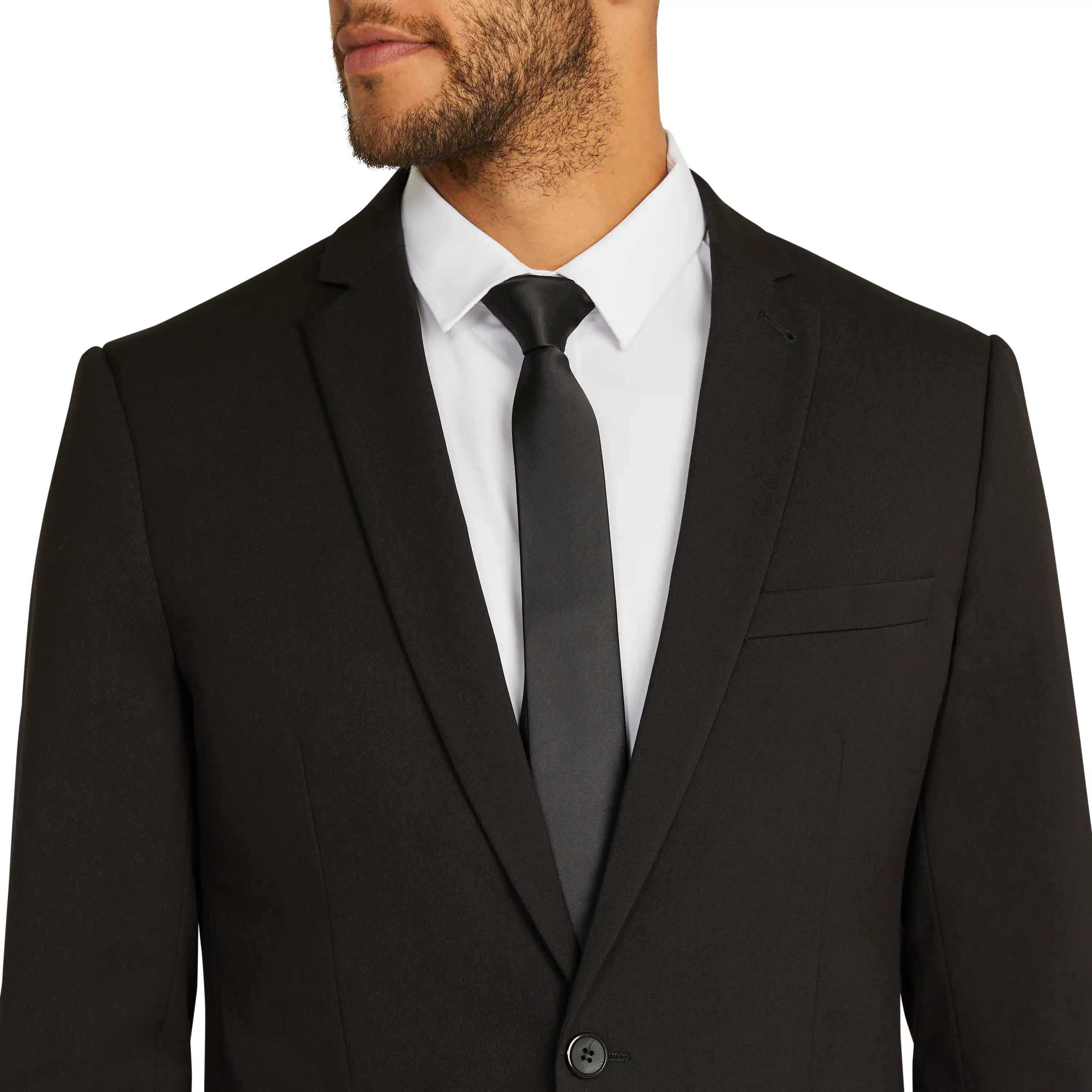 Black Diamond Stretch Skinny Suit Jacket - Black