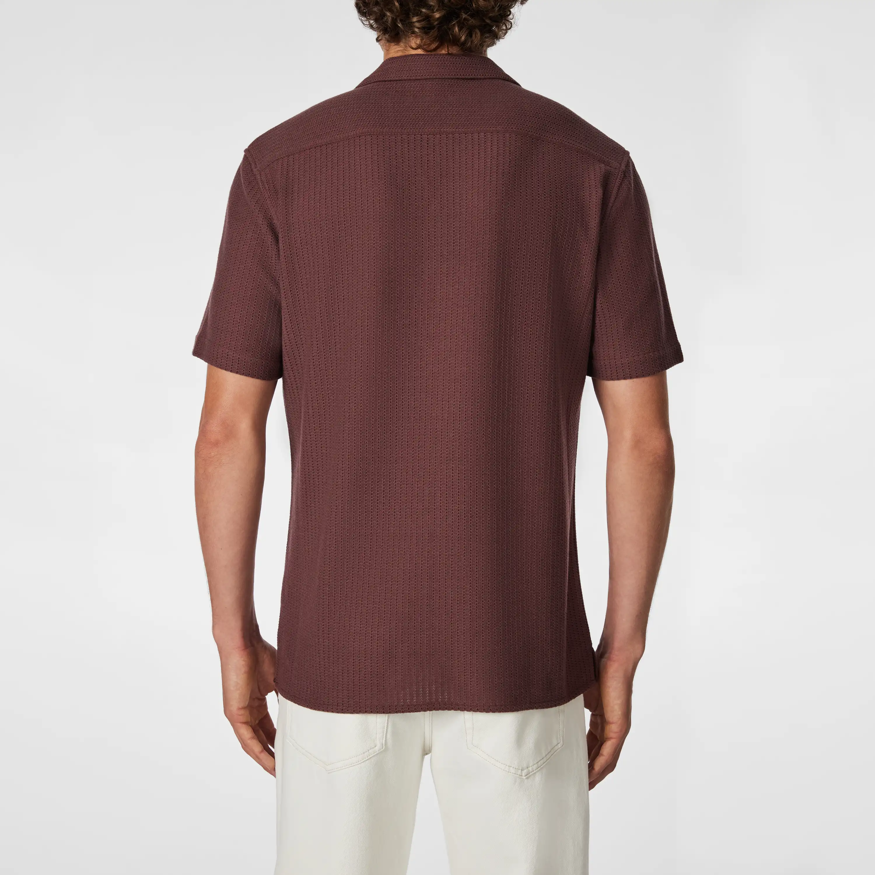 Wine Matera Textured Shirt - Wine