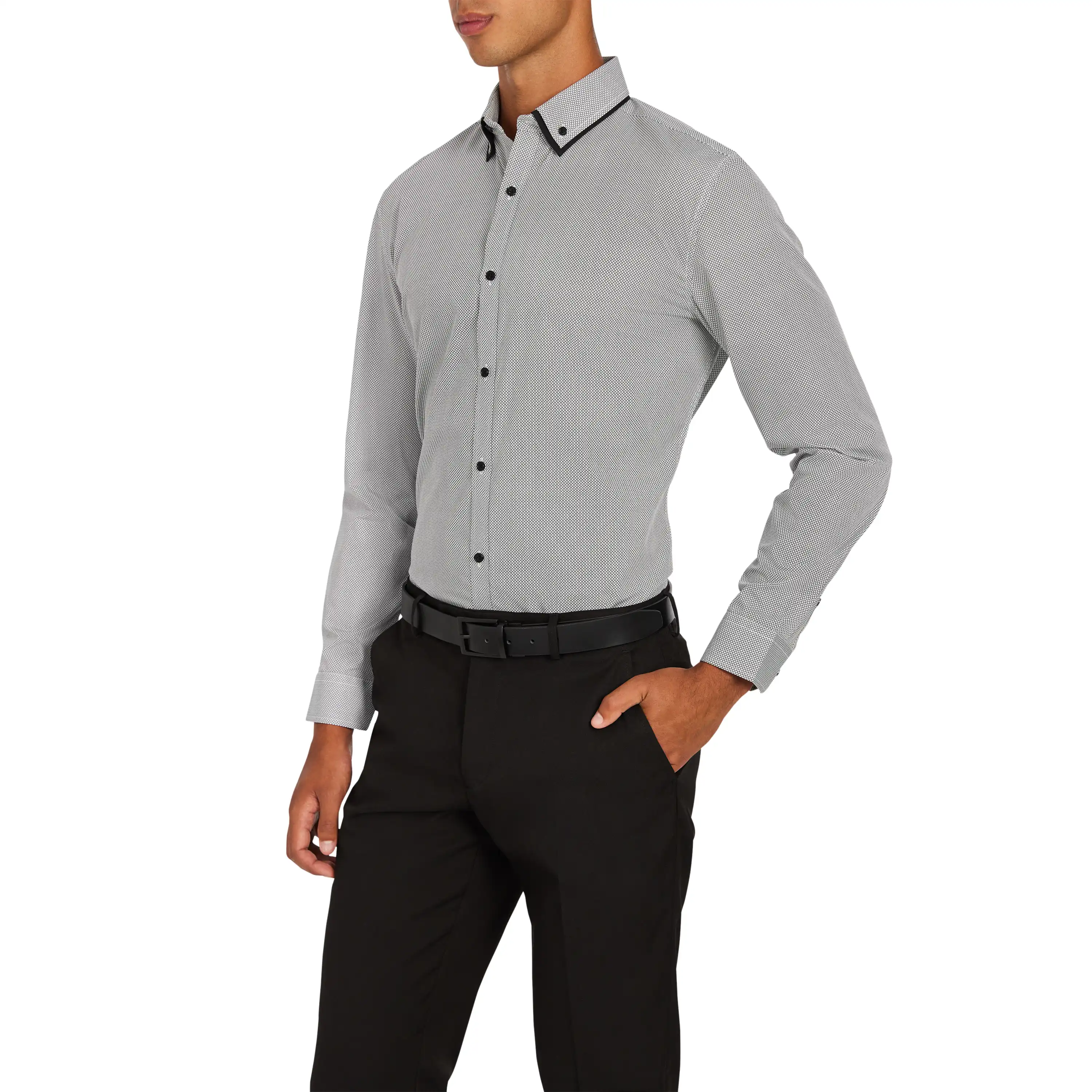 Black Boston Slim Shirt - Black