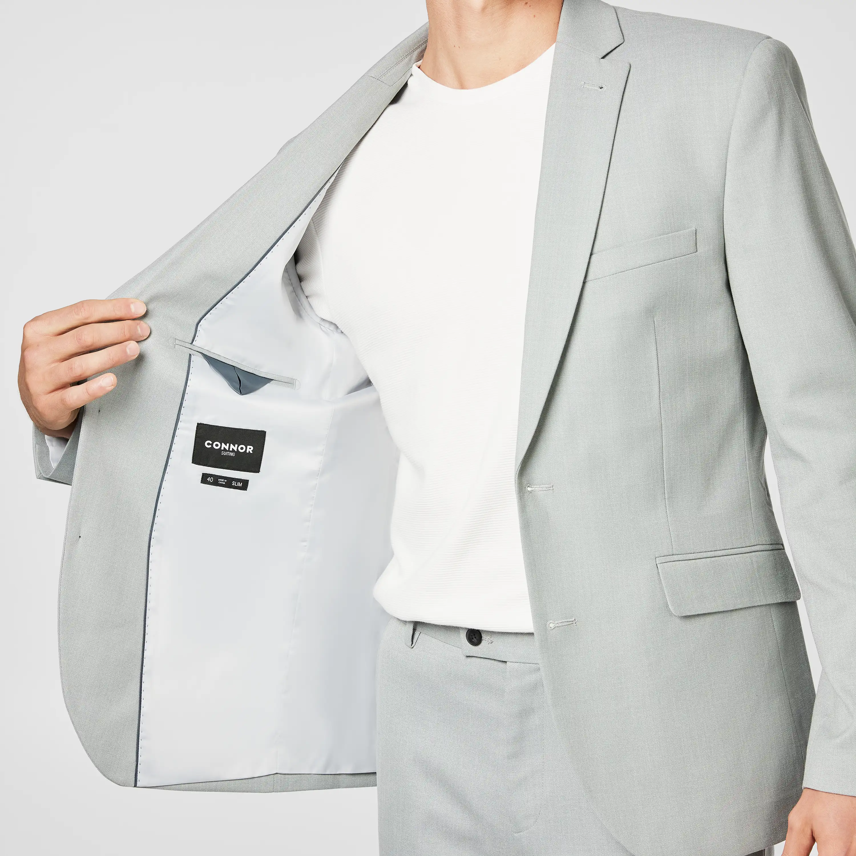 Sage Green Scotney Slim Stretch Suit Jacket - Sage Green