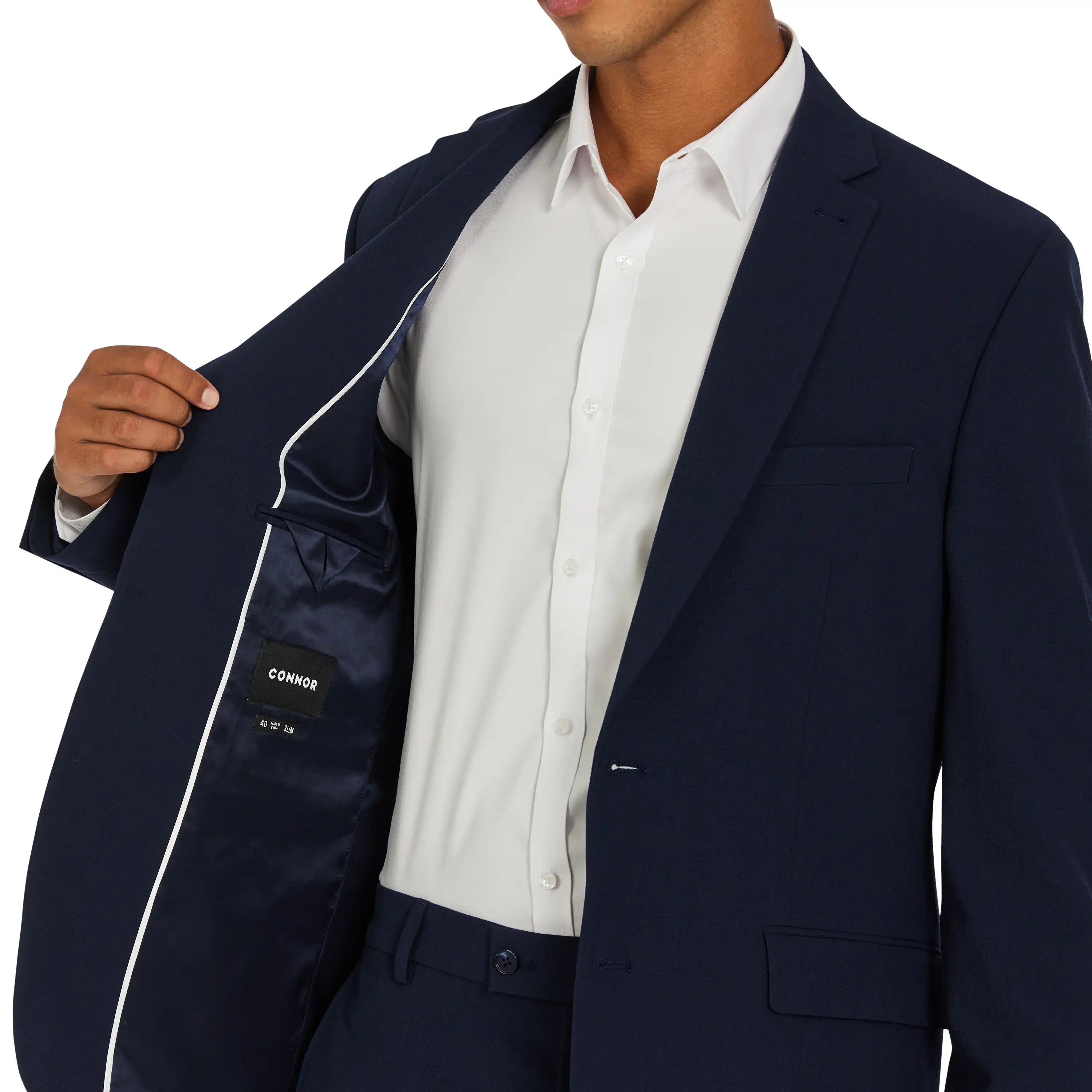 Navy Brooklyn Slim Stretch Suit