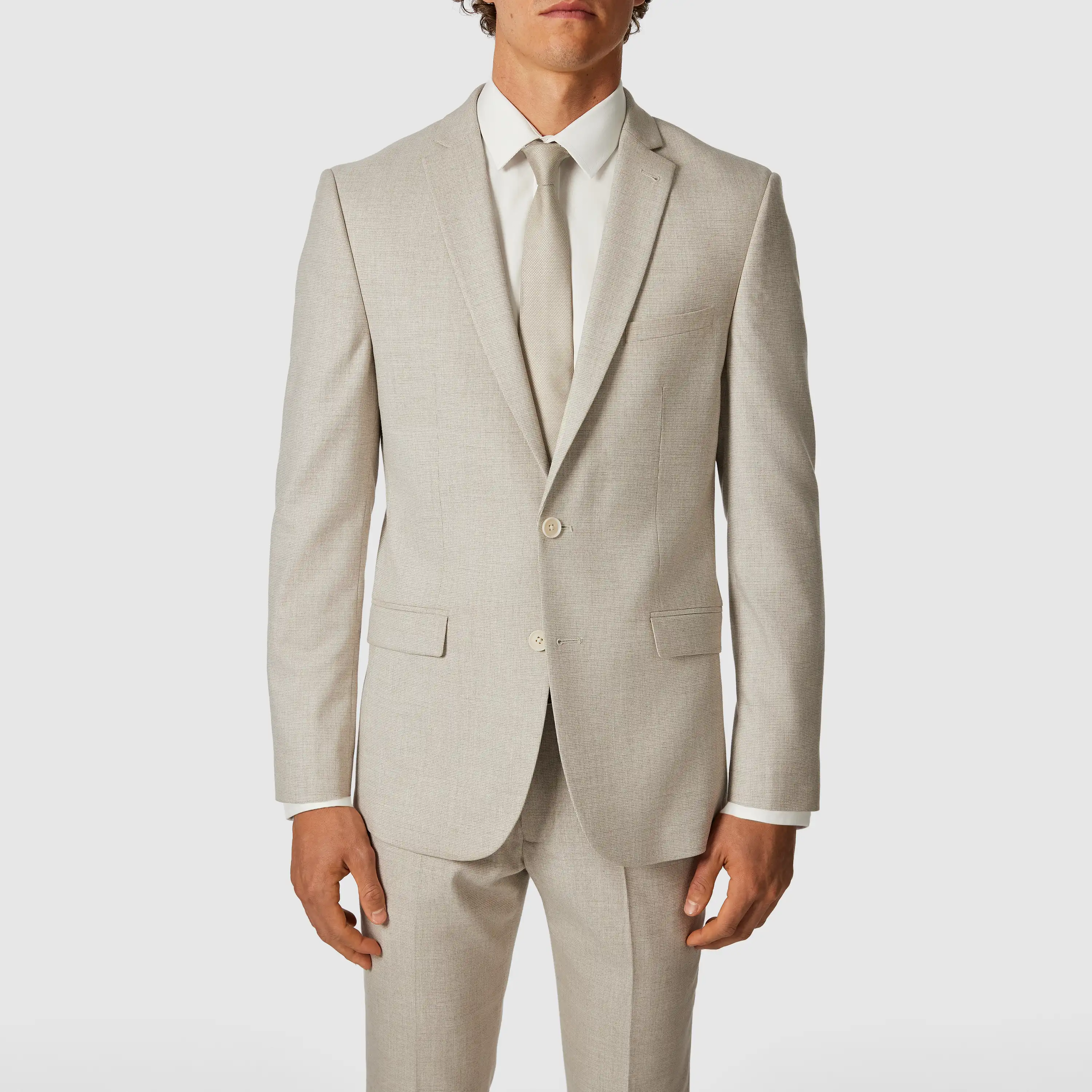 Sand Seville Stretch Slim Suit