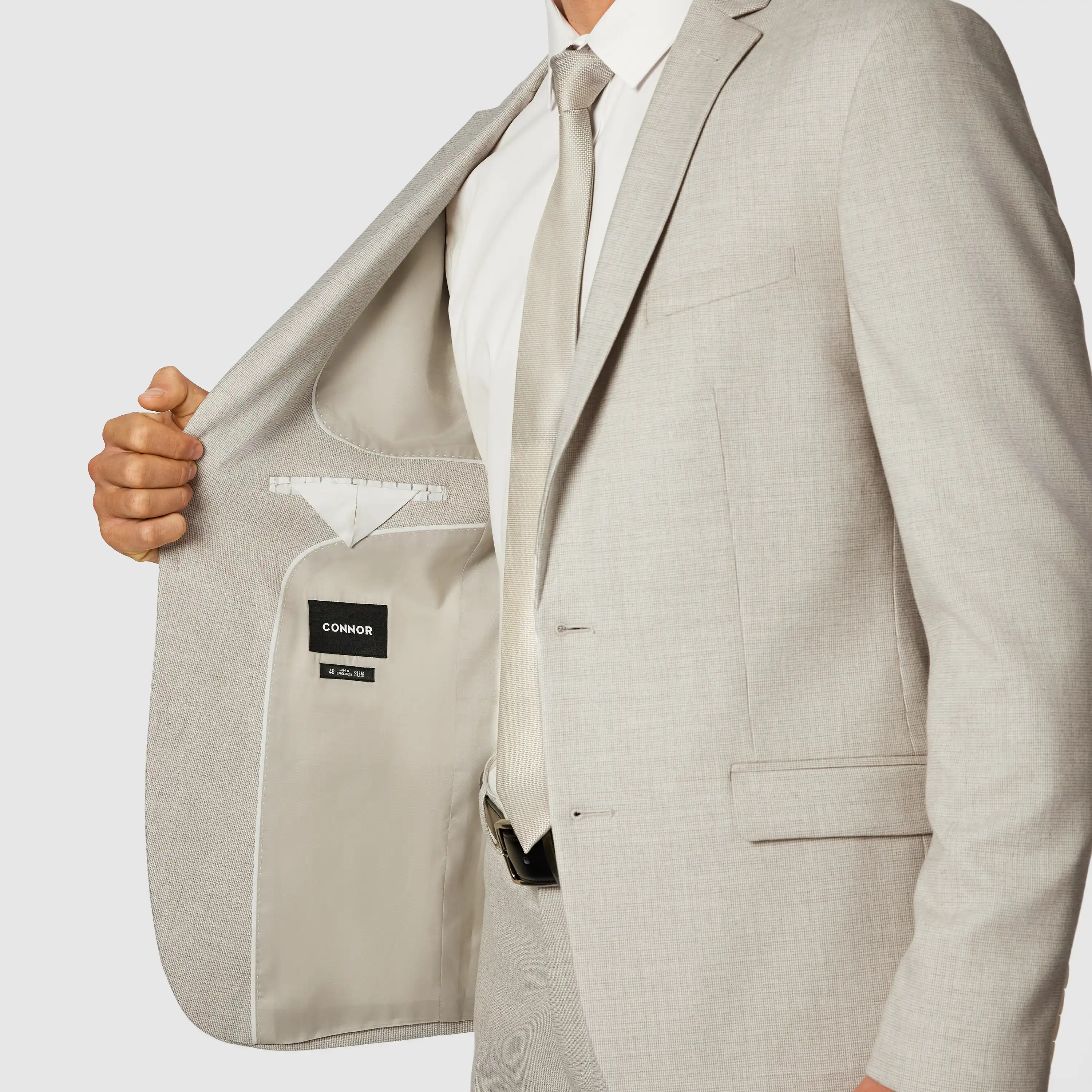 Sand Seville Stretch Slim Suit