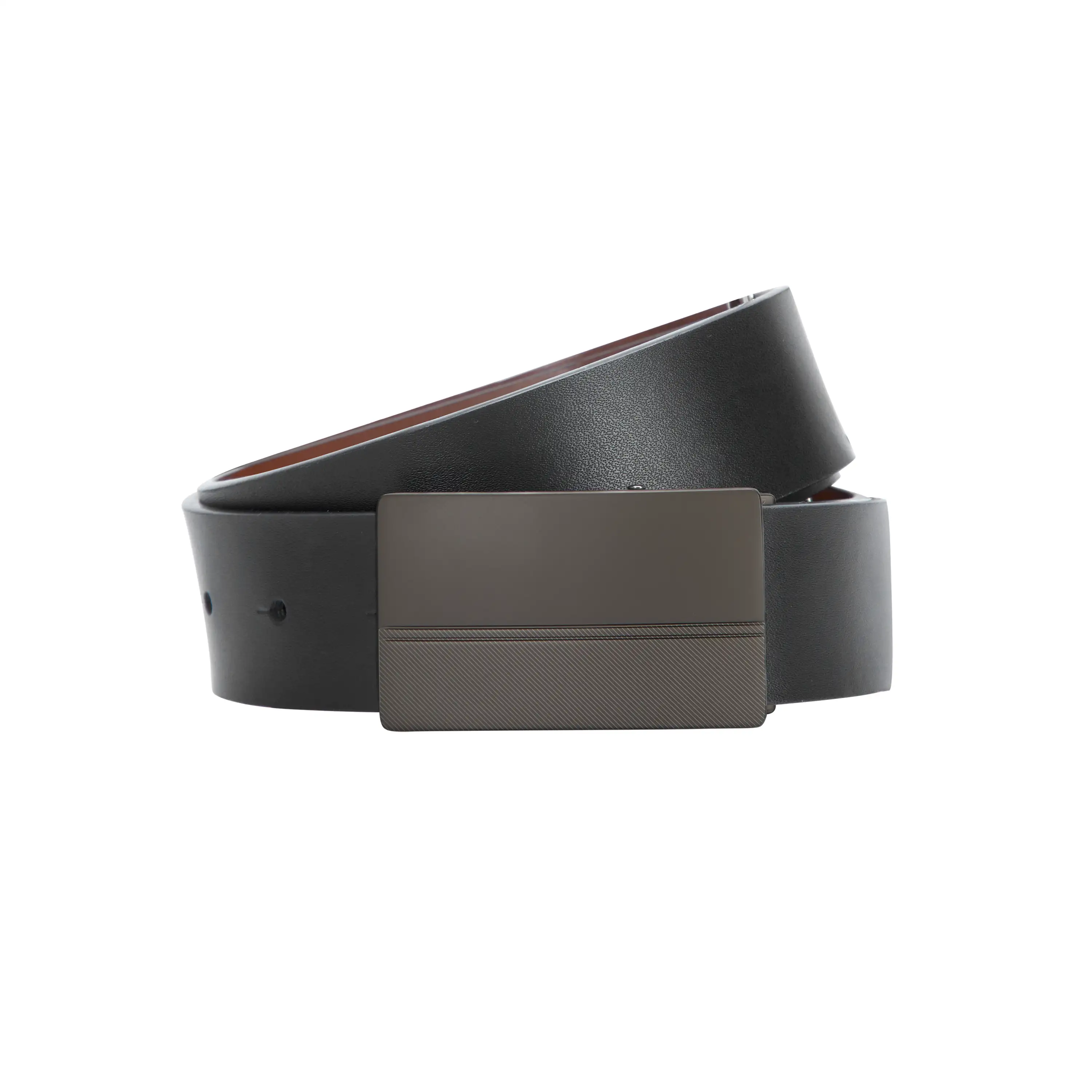 Black Tan Leland Reversible Belt - Black Tan