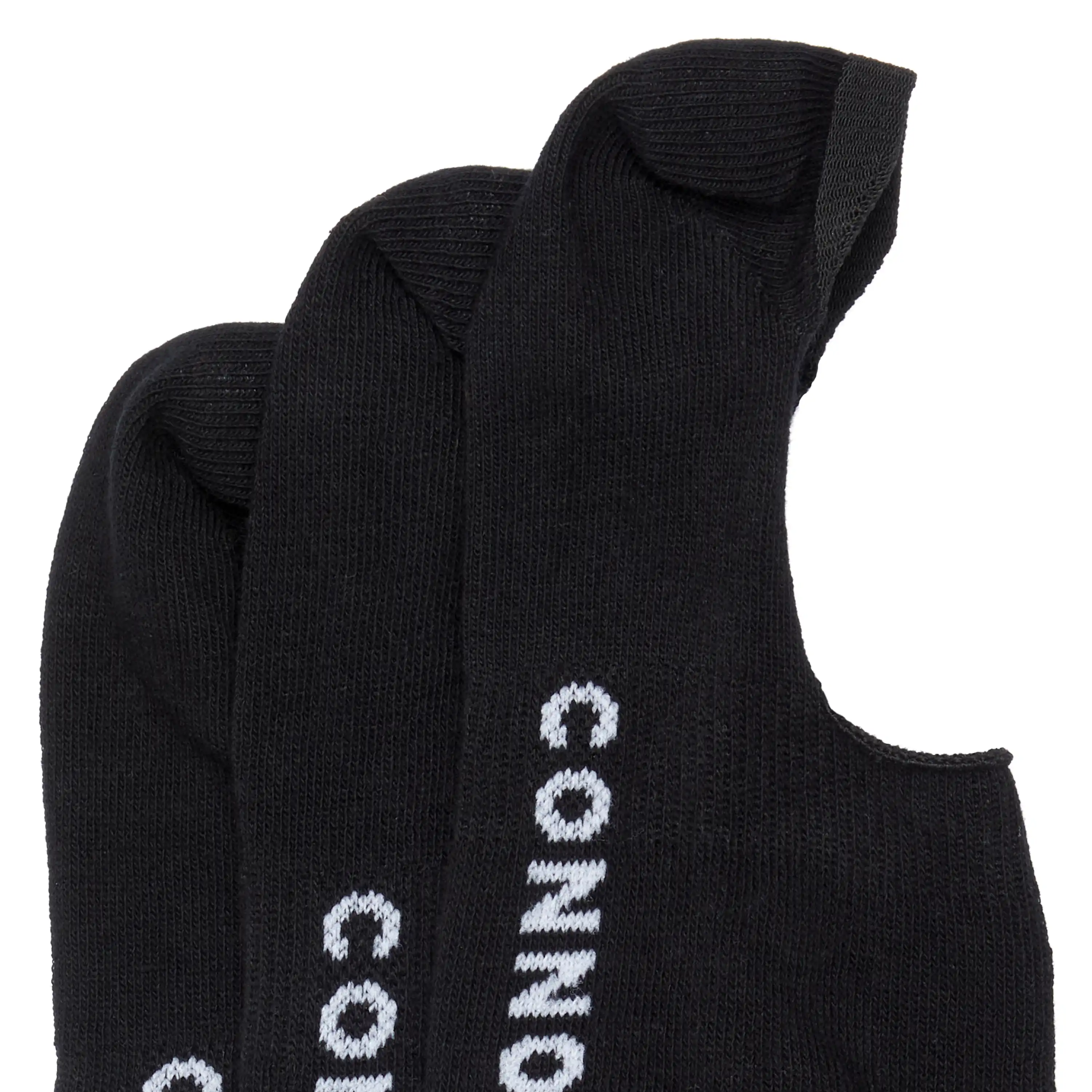 Black 3 Pk Cruise Sock - Black