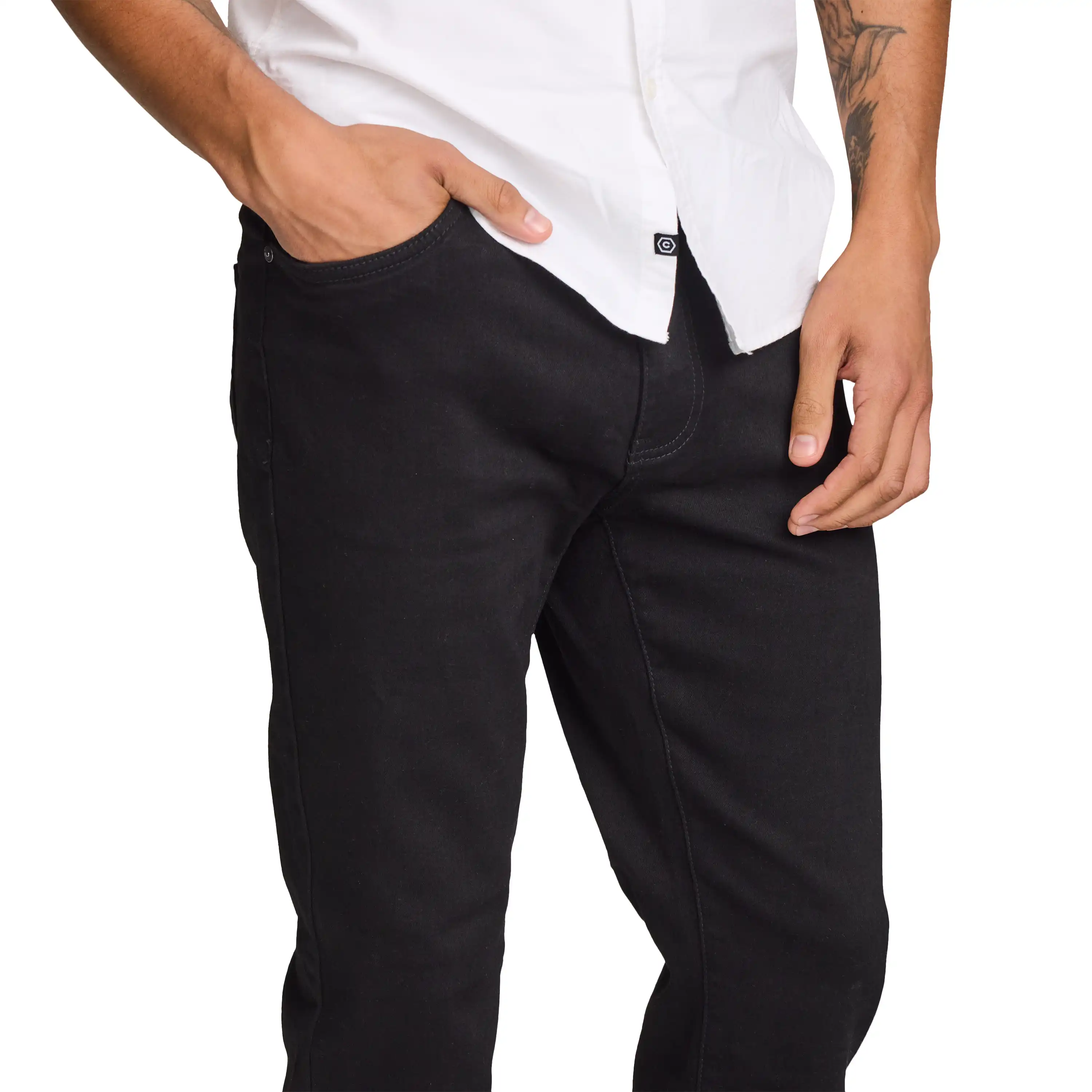 Black Toronto Straight Stretch Jean - Black