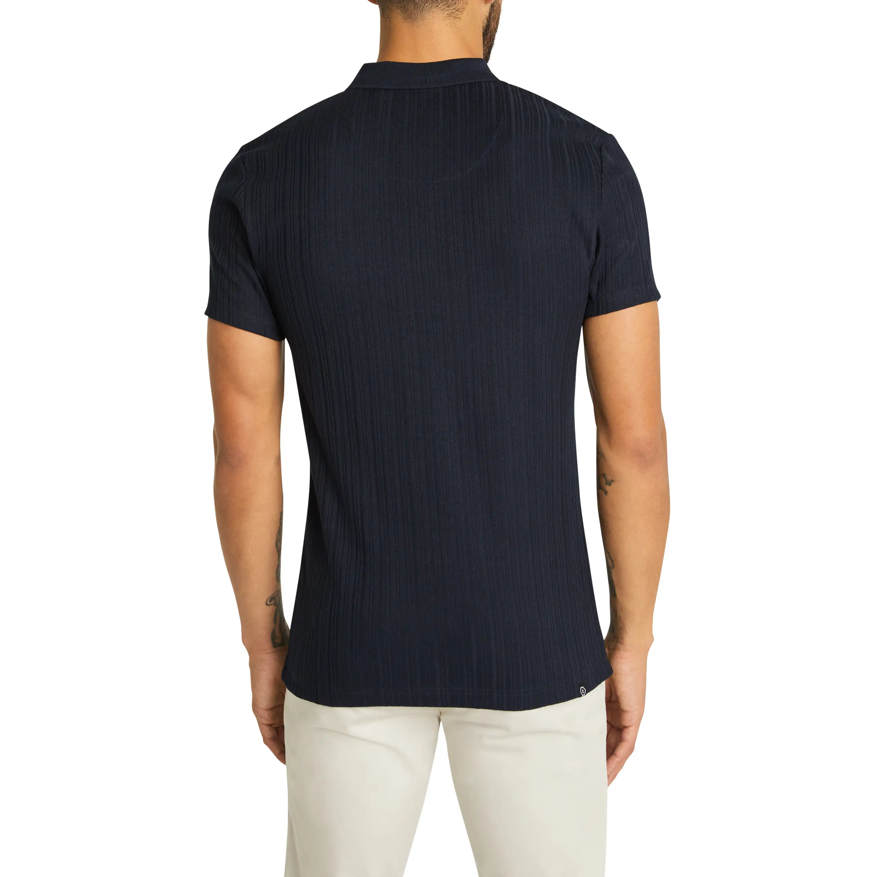 Ink Emsworth Quarter Zip Smart Polo - Ink